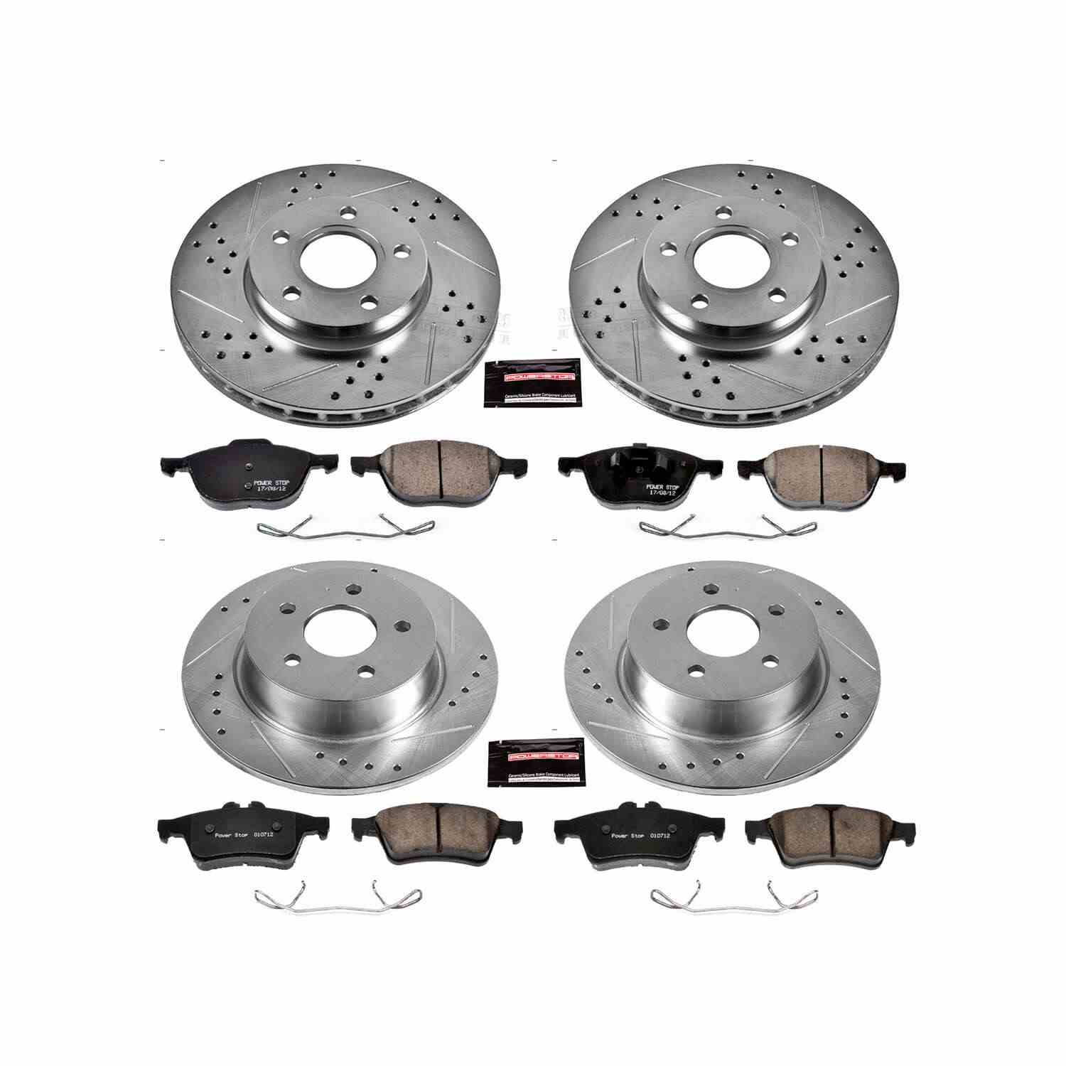 Power Stop 13-18 Ford C-Max Front & Rear Z23 Evolution Sport Brake Kit