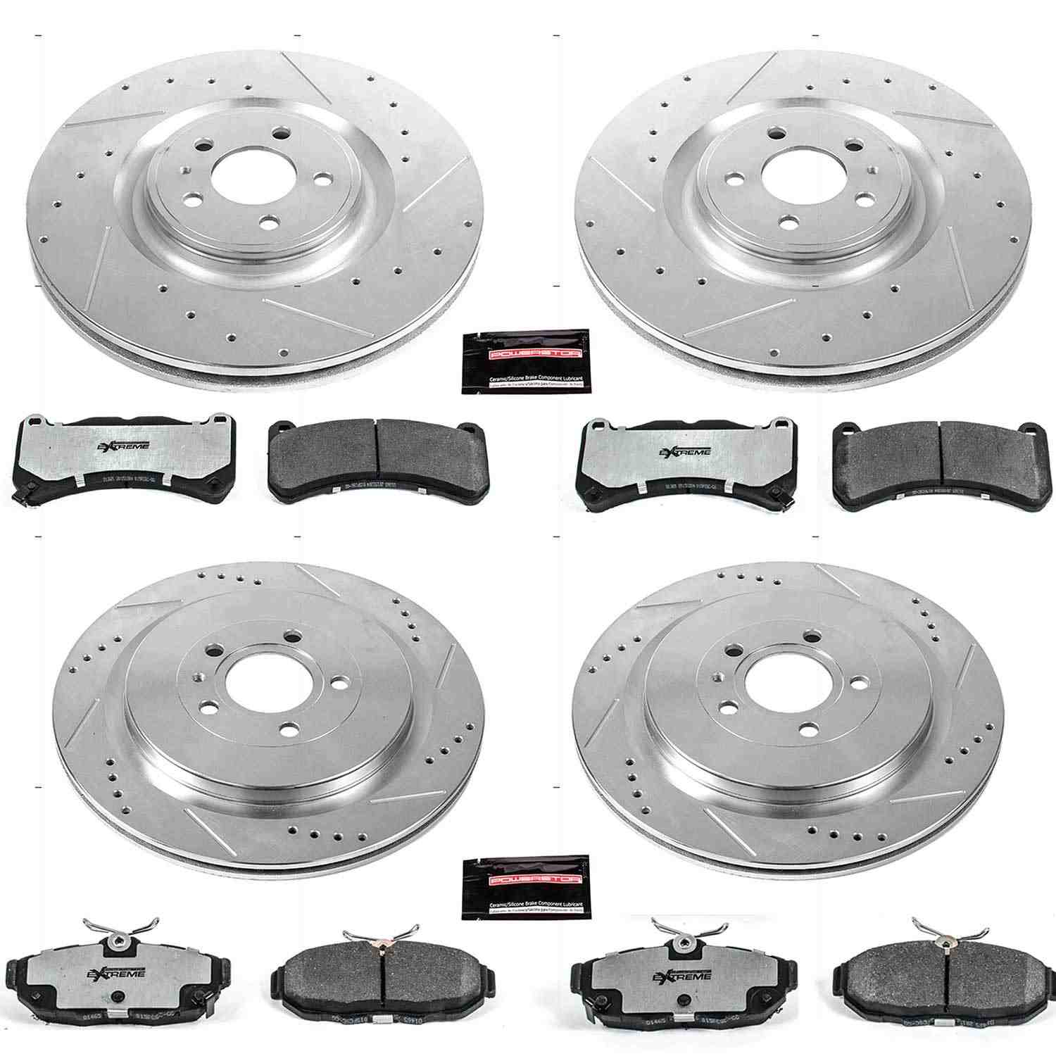 Power Stop 13-14 Ford Mustang Front & Rear Z26 Street Warrior Brake Kit