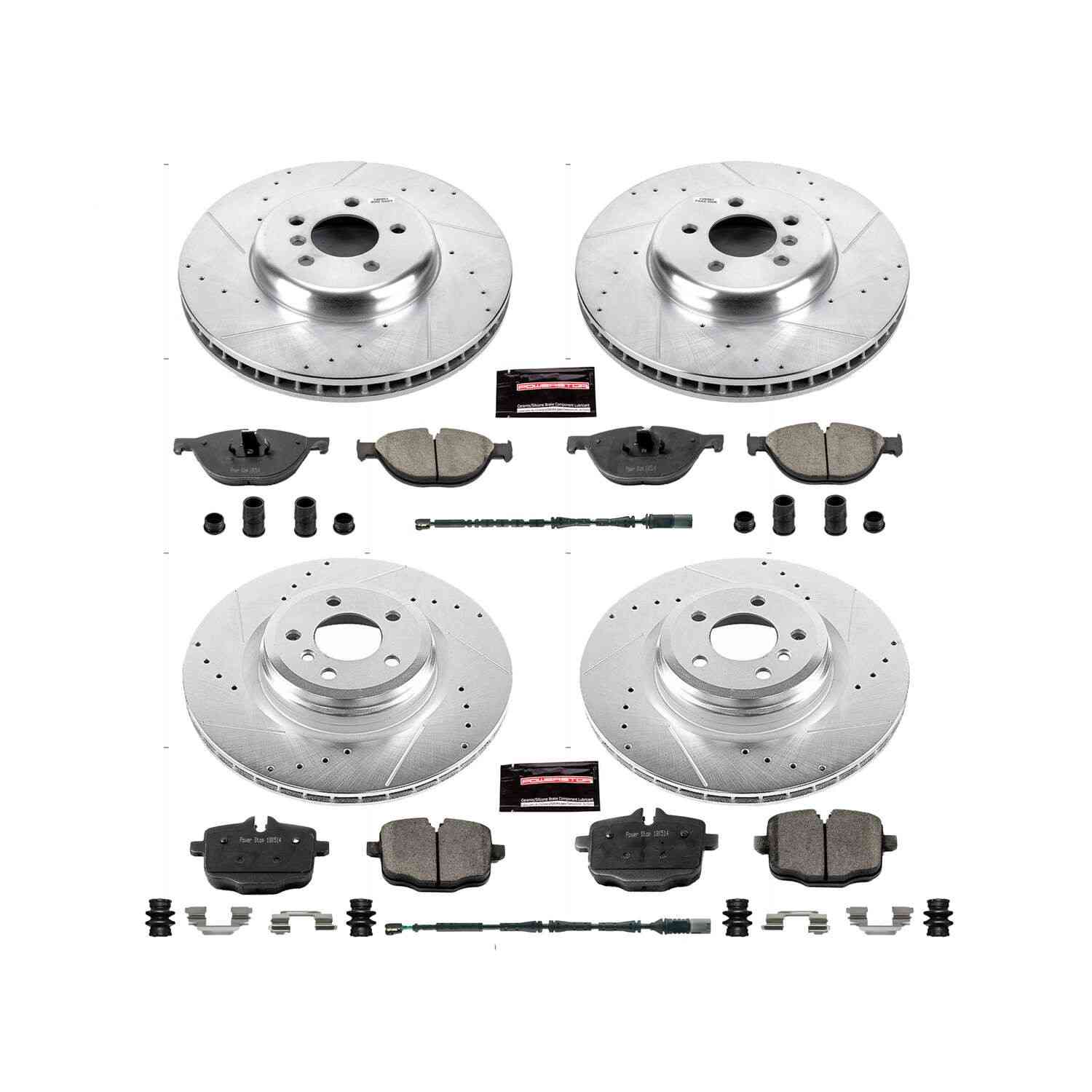 Power Stop 10-15 BMW 550i GT Front & Rear Z23 Evolution Brake Kit
