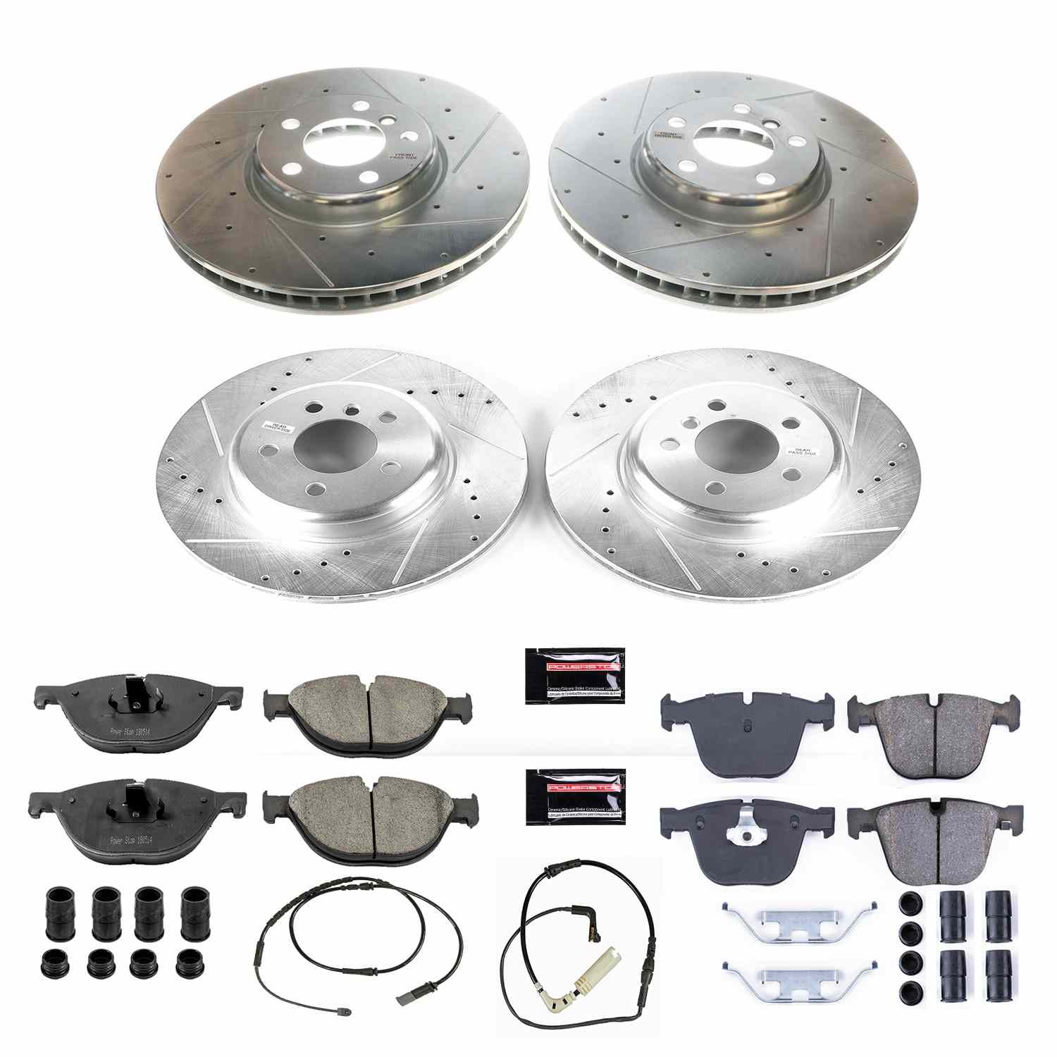 Power Stop 11-15 BMW 740i Front & Rear Z23 Evolution Sport Brake Kit
