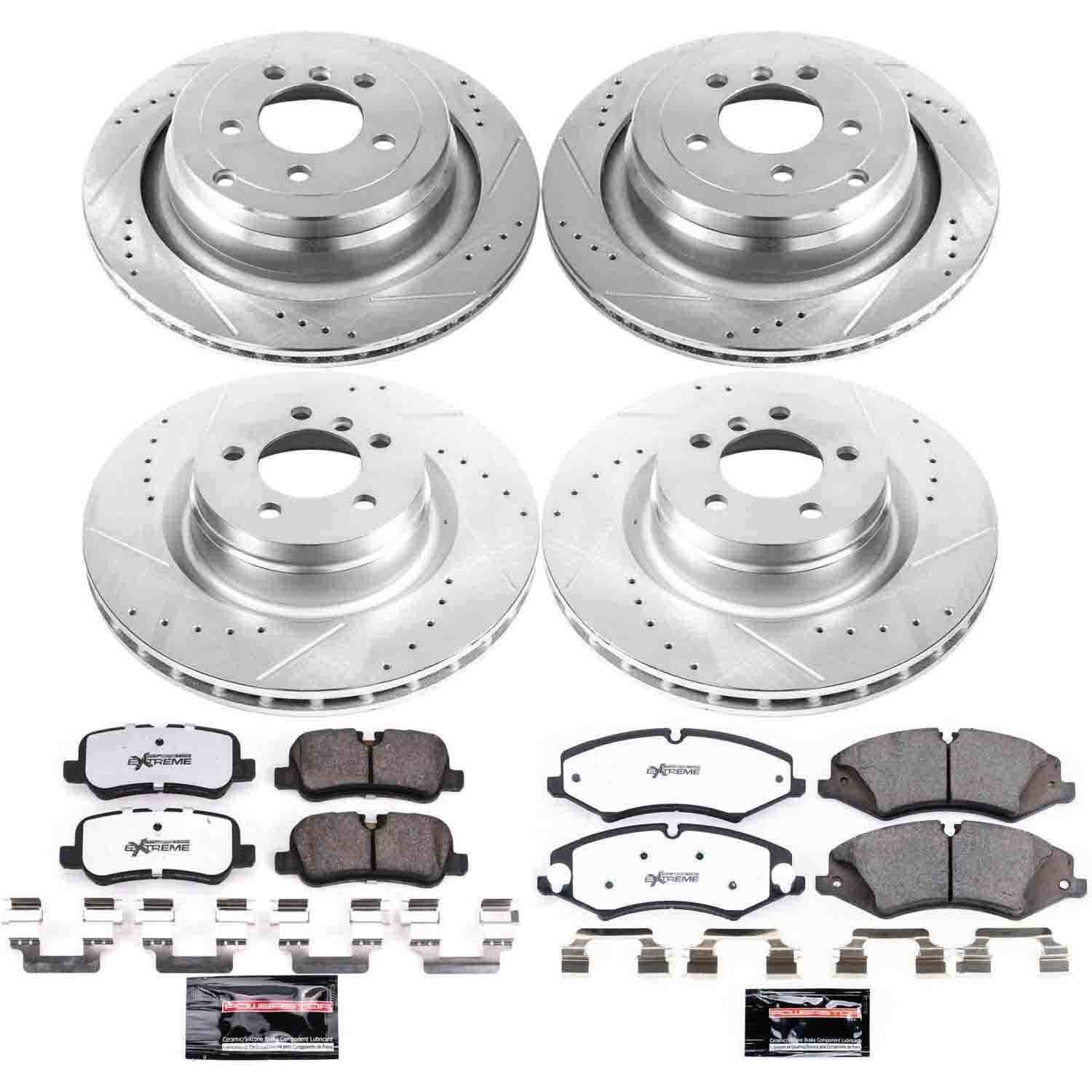 Power Stop 10-12 Land Rover Range Rover Front & Rear Z36 Truck & Tow Brake Kit