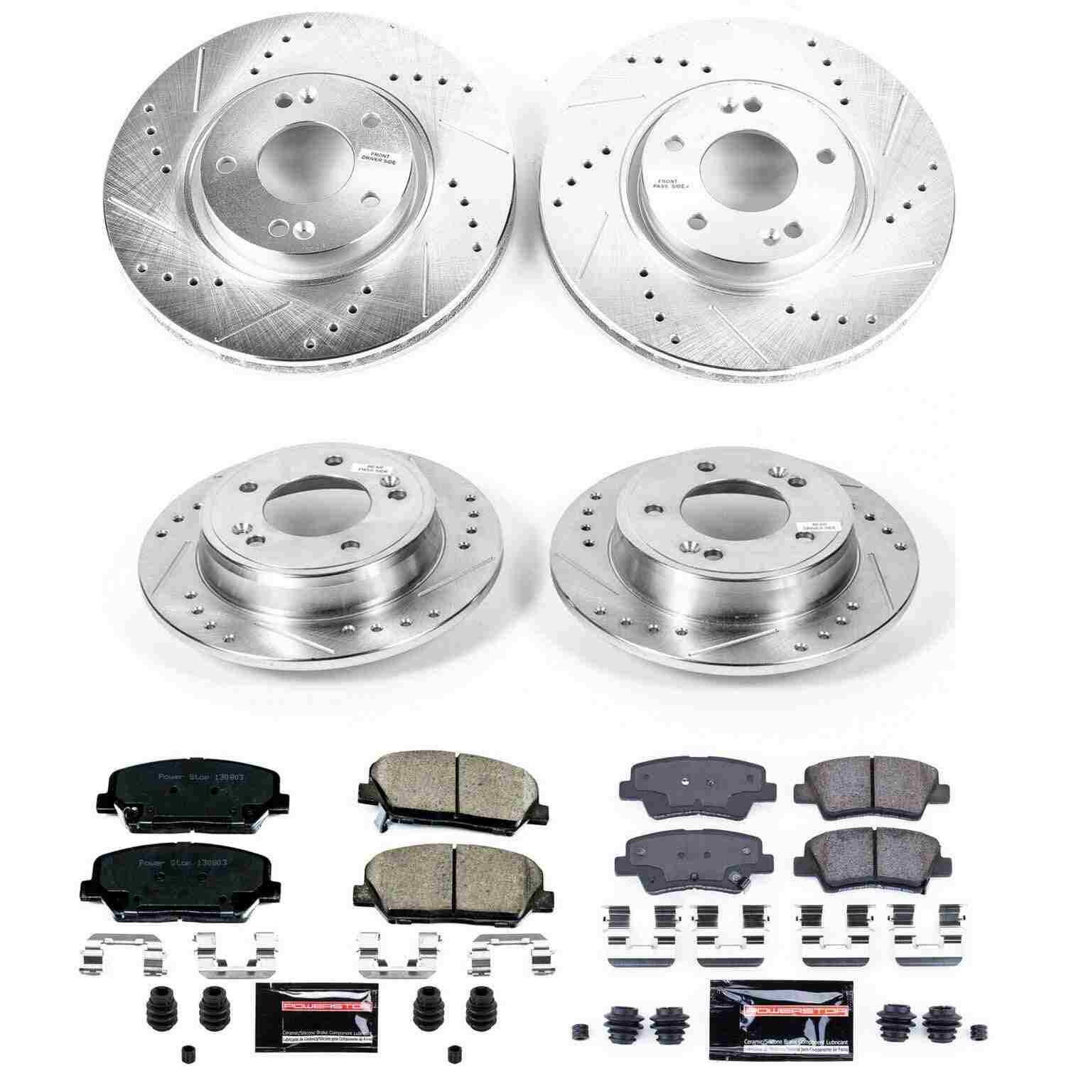 Power Stop 13-15 Hyundai Veloster Front & Rear Z23 Evolution Sport Brake Kit