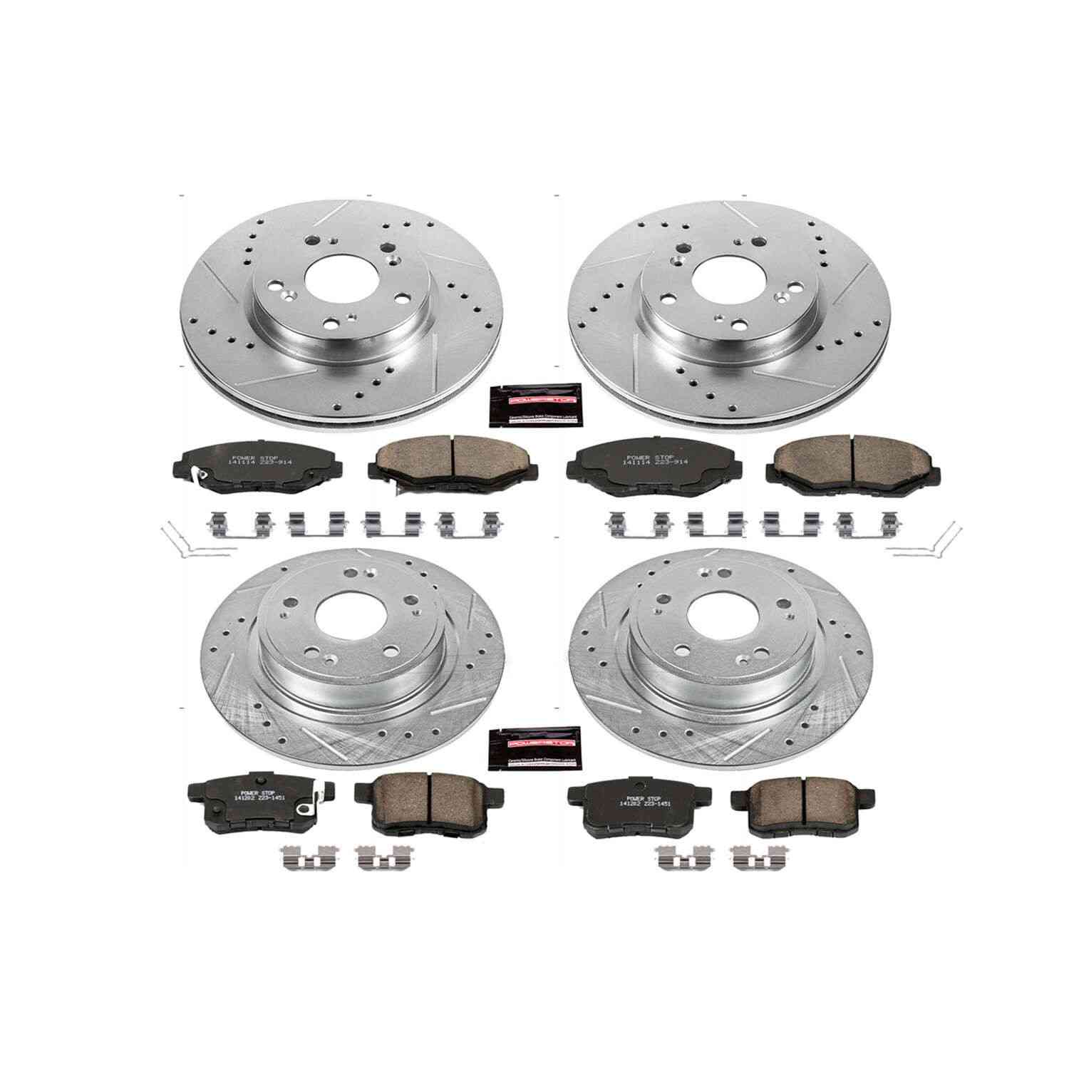 Power Stop 13-17 Honda Accord Front & Rear Z23 Evolution Sport Brake Kit