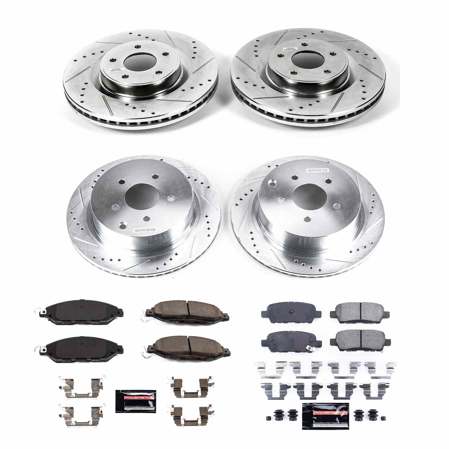 Power Stop 2013 Infiniti JX35 Front & Rear Z23 Evolution Sport Brake Kit