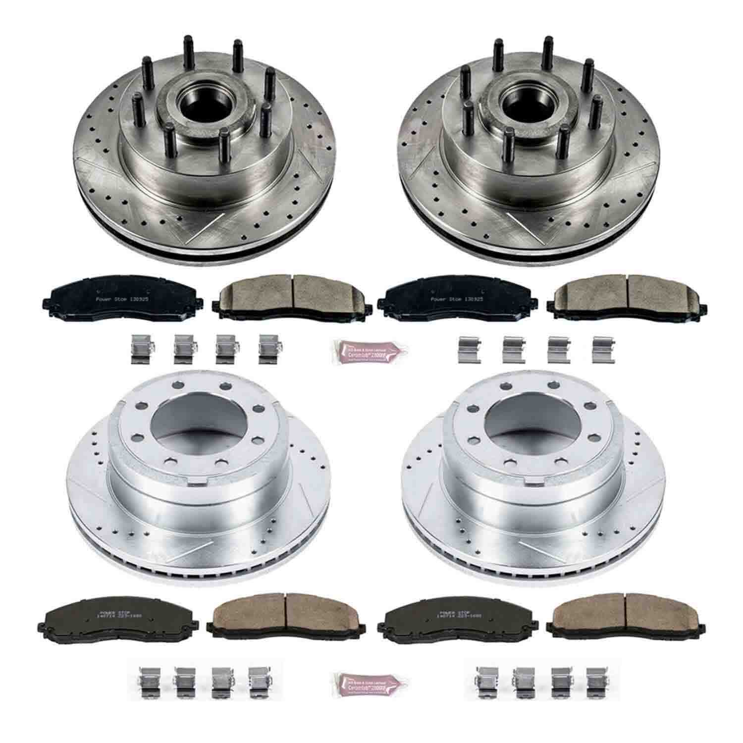 Power Stop 2012 Ford F-350 Super Duty Front & Rear Z23 Evolution Brake Kit