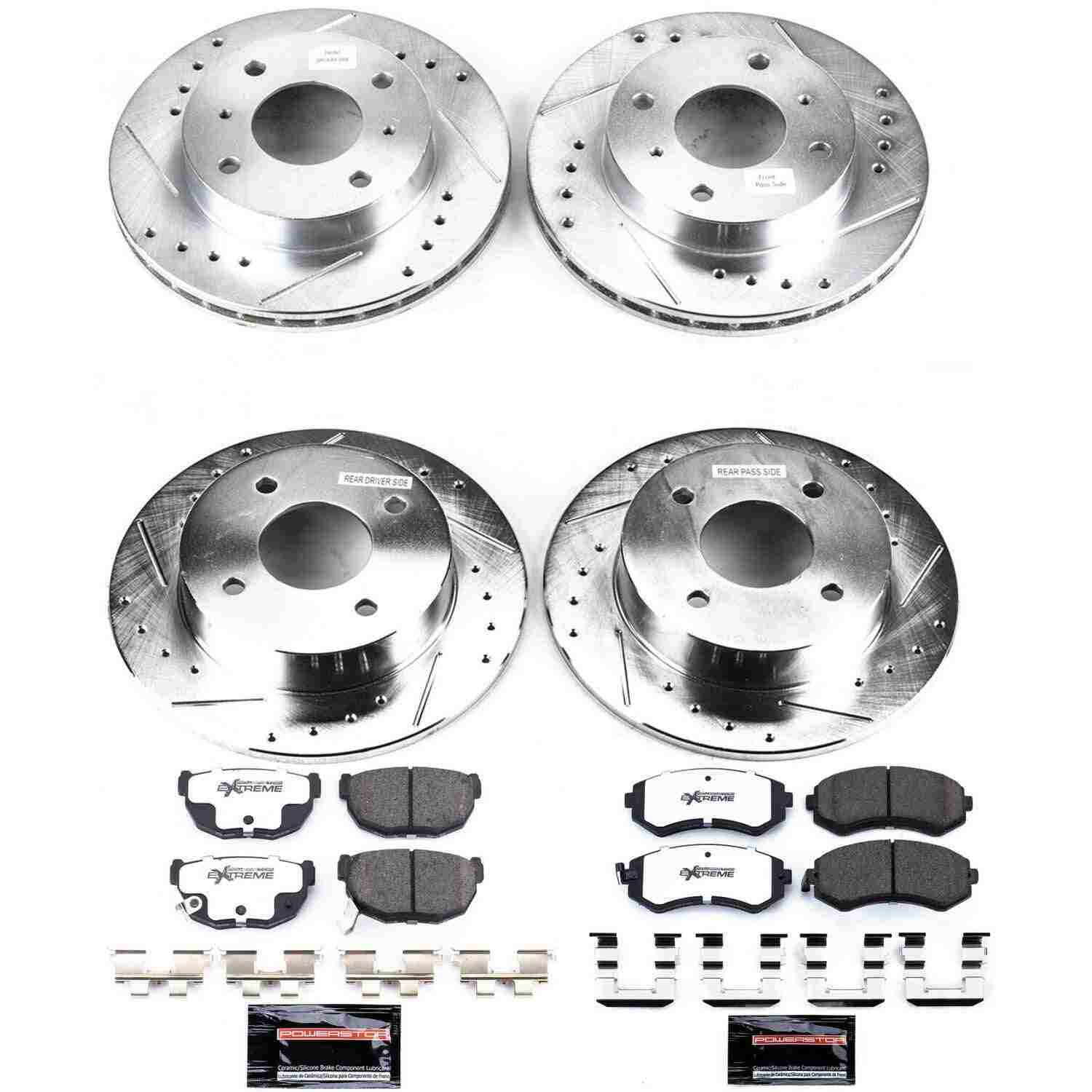 Power Stop 89-96 Nissan 240SX Front & Rear Z26 Street Warrior Brake Kit