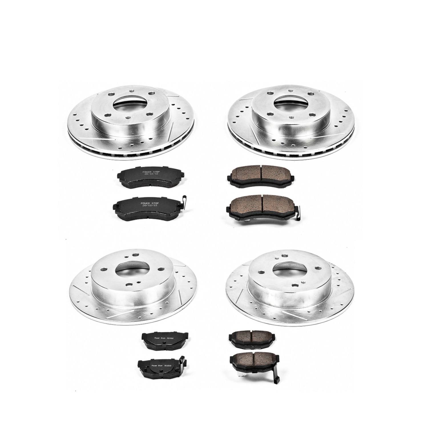 Power Stop 89-96 Nissan 240SX Front & Rear Z23 Evolution Sport Brake Kit