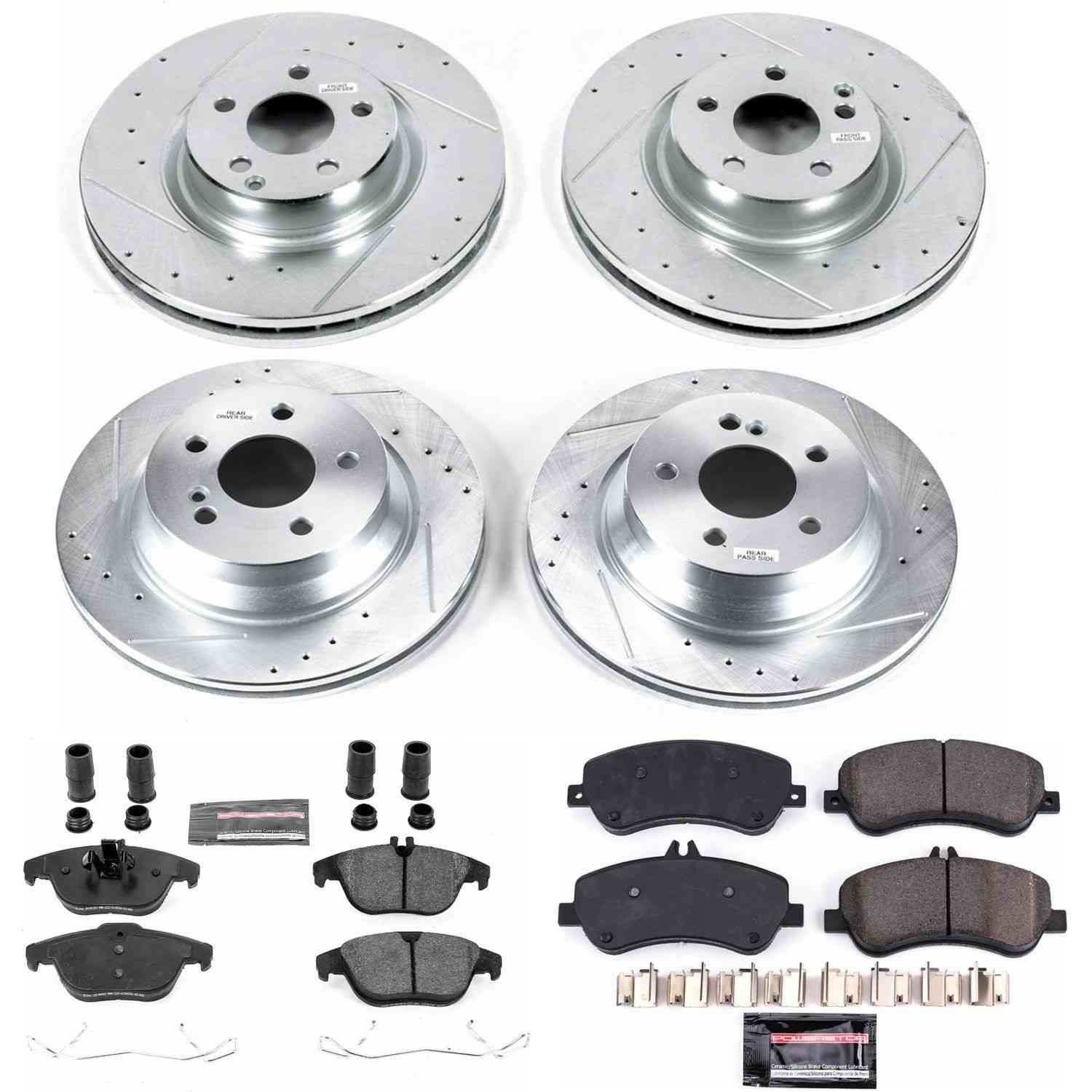 Power Stop 13-15 Mercedes-Benz GLK250 Front & Rear Z23 Evolution Sport Brake Kit
