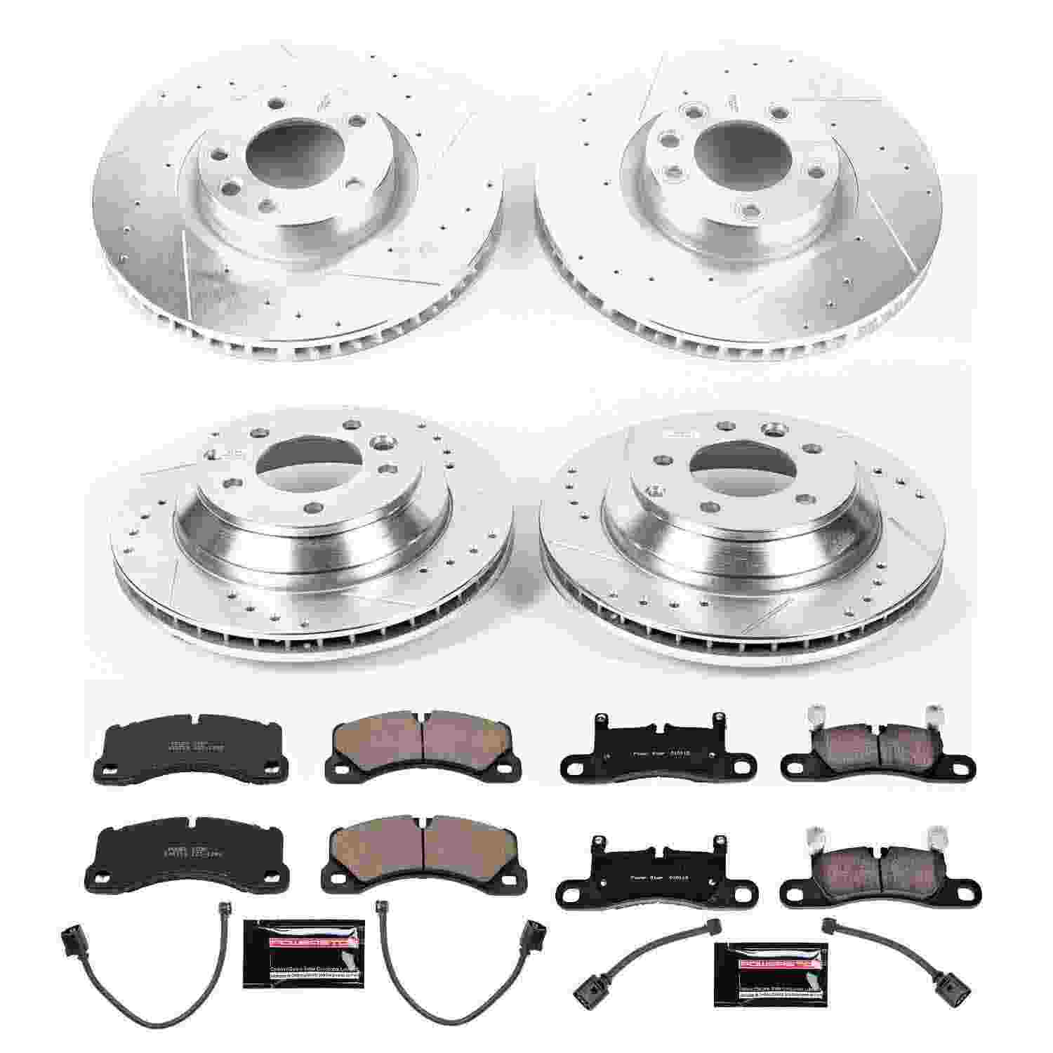Power Stop 11-18 Porsche Cayenne Front & Rear Z23 Evolution Sport Brake Kit