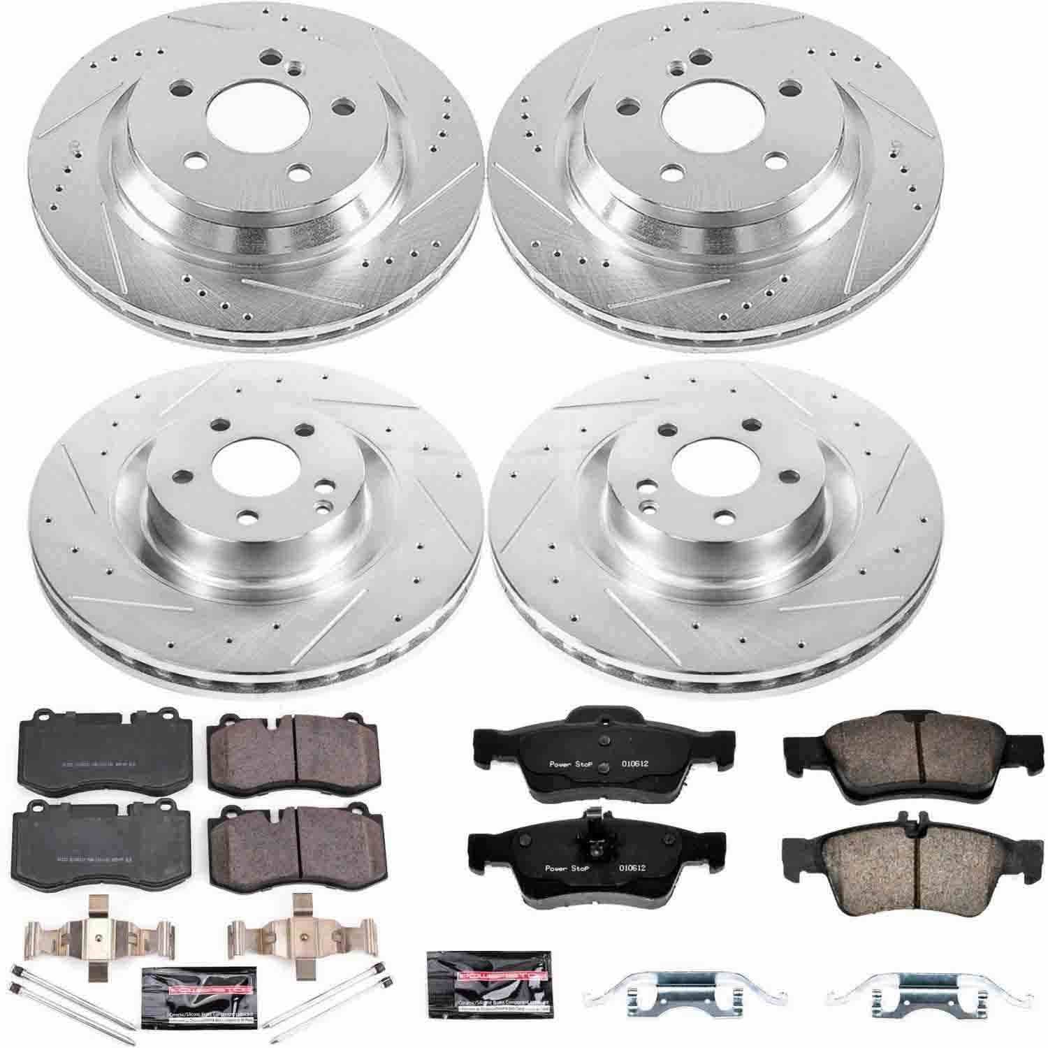 Power Stop 12-13 Mercedes-Benz S350 Front & Rear Z23 Evolution Sport Brake Kit