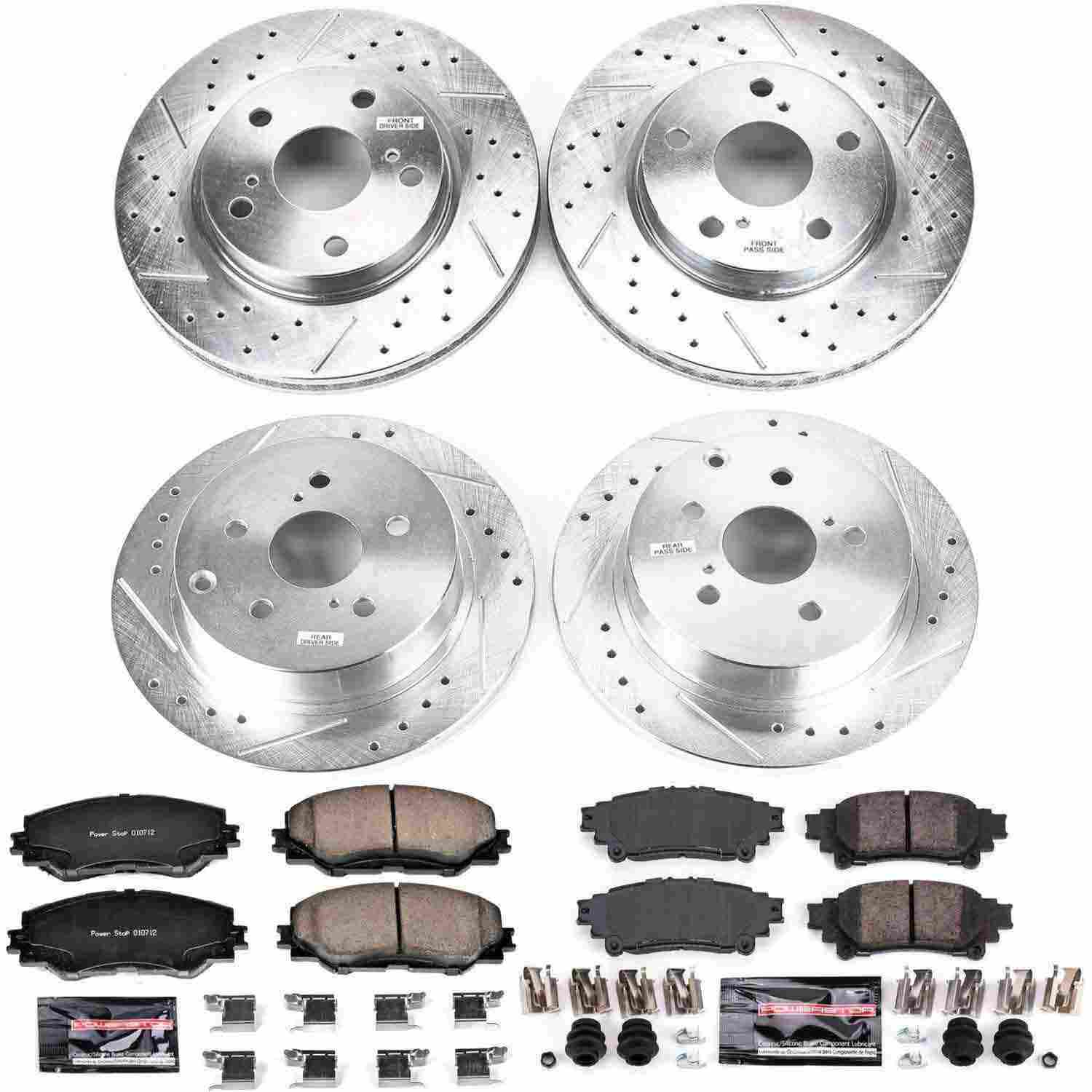 Power Stop 12-17 Toyota Prius V Front & Rear Z23 Evolution Sport Brake Kit