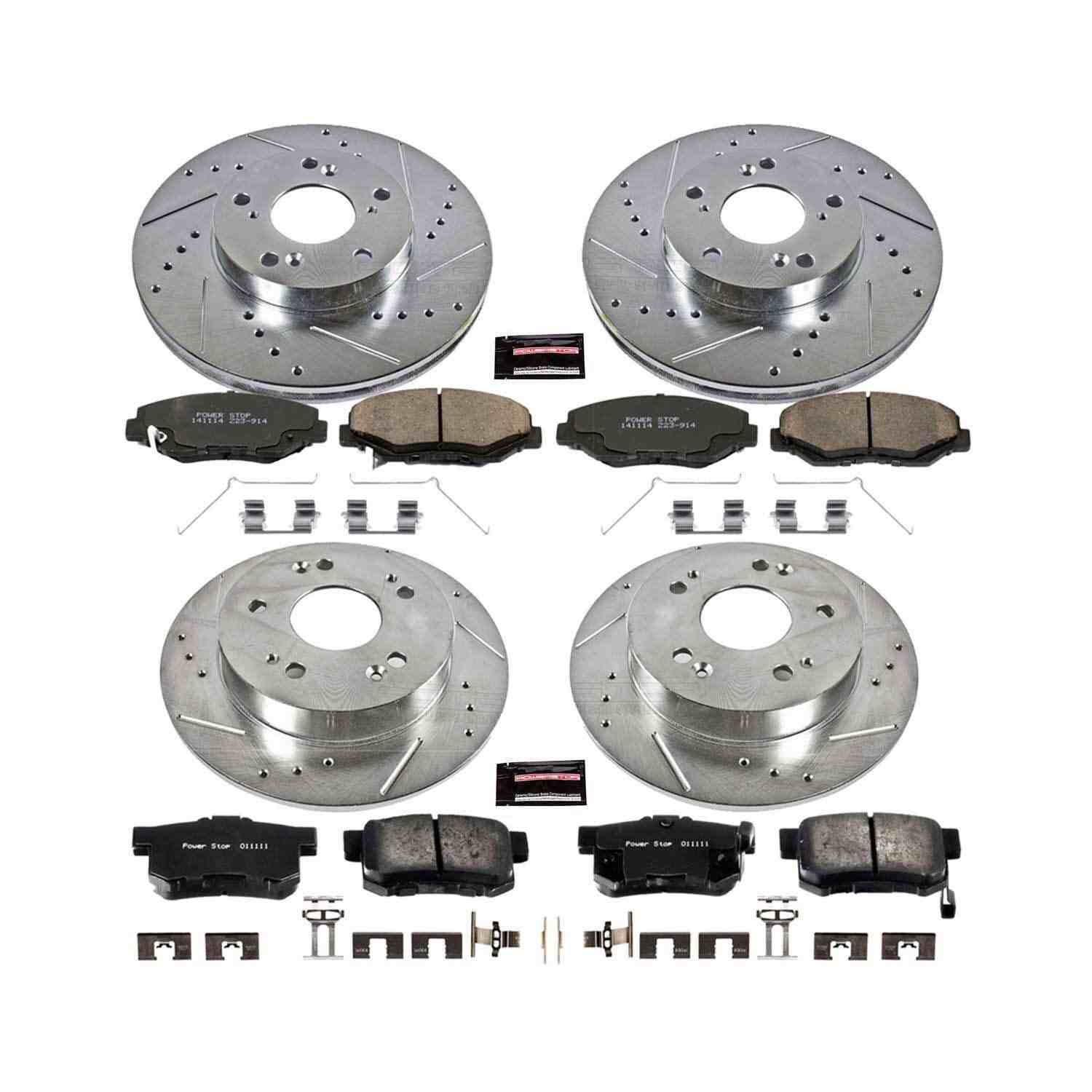 Power Stop 14-15 Acura ILX Front & Rear Z23 Evolution Sport Brake Kit