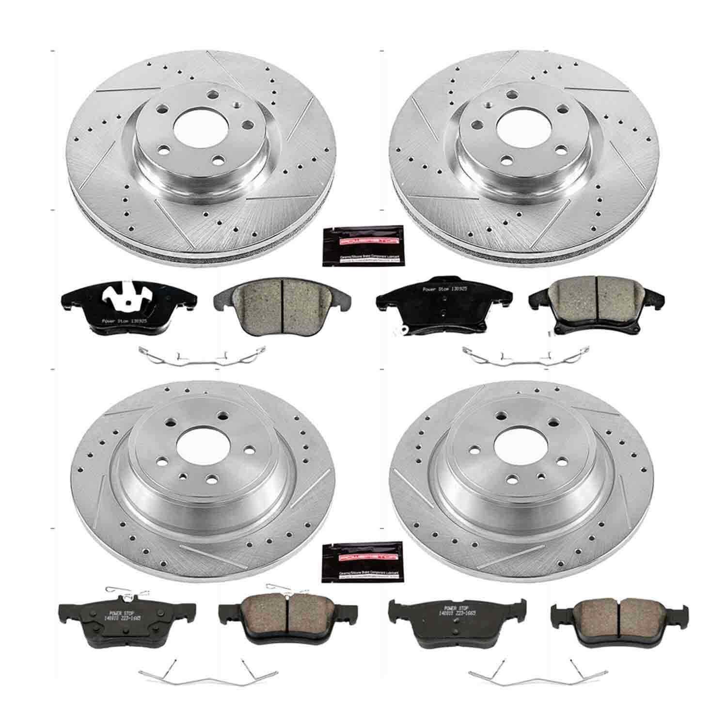 Power Stop 13-19 Ford Fusion Front & Rear Z23 Evolution Sport Brake Kit