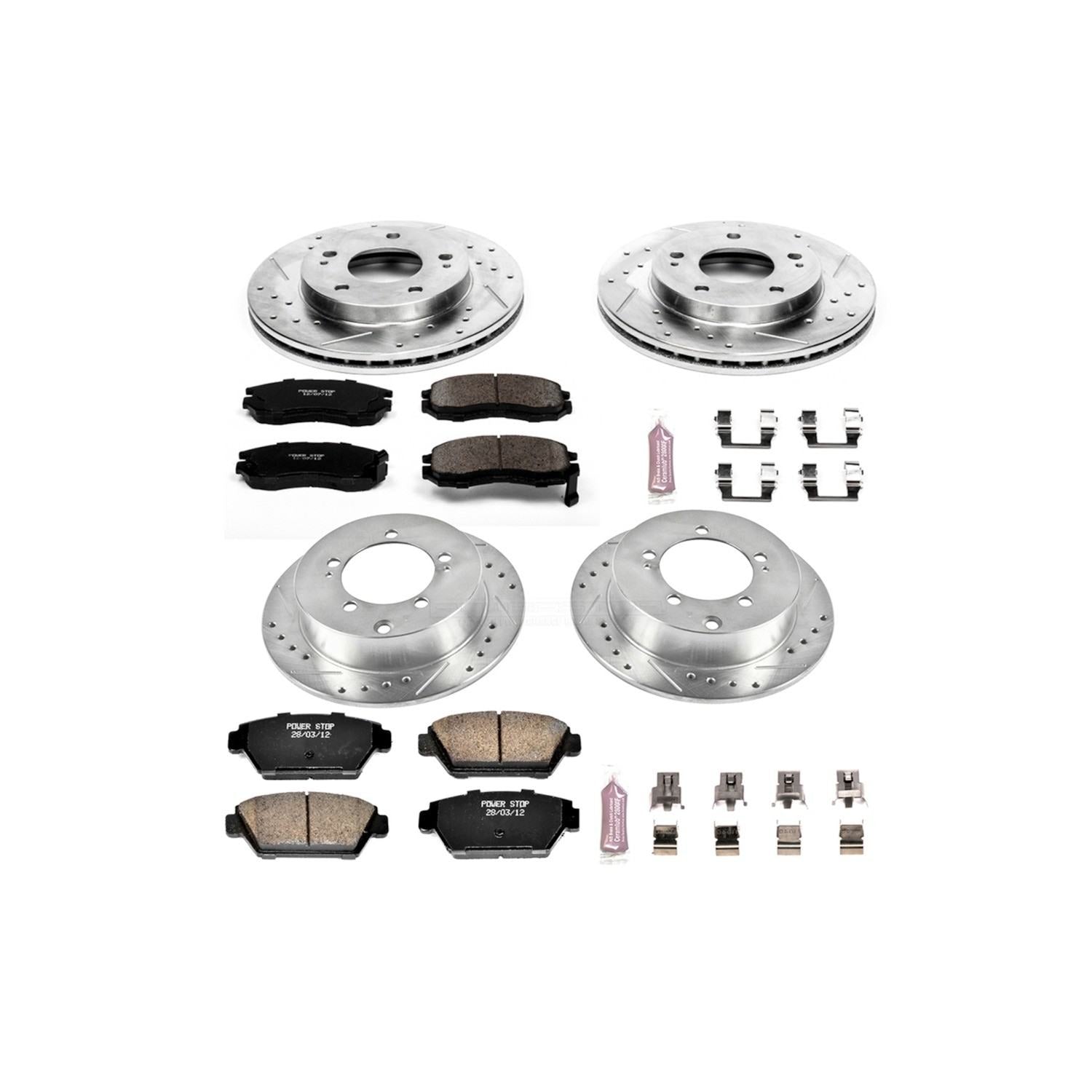 Power Stop 90-94 Eagle Talon Front & Rear Z23 Evolution Sport Brake Kit