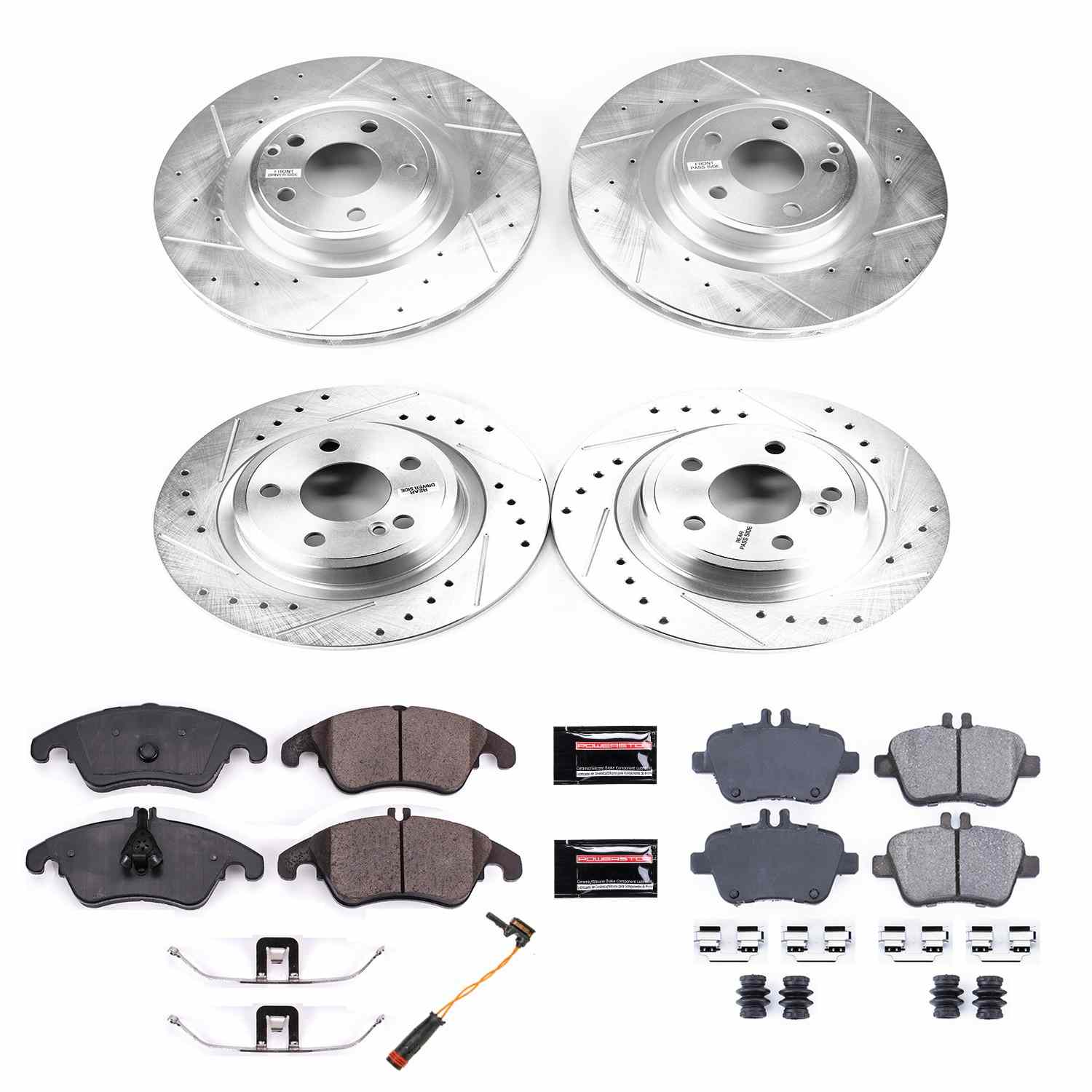 Power Stop 2018 Mercedes-Benz SLC300 Front & Rear Z23 Evolution Sport Brake Kit