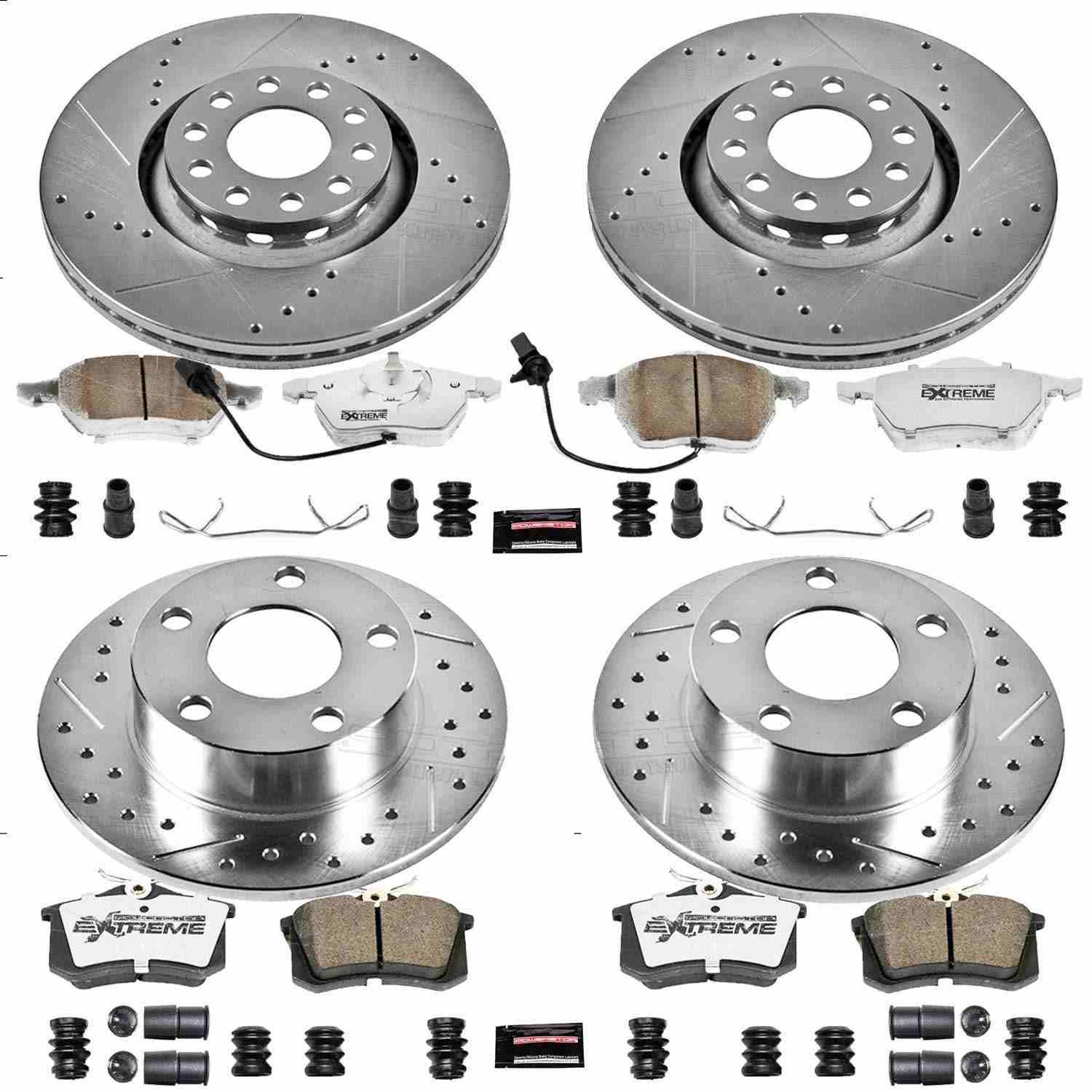 Power Stop 98-01 Audi A6 Quattro Front & Rear Z26 Street Warrior Brake Kit