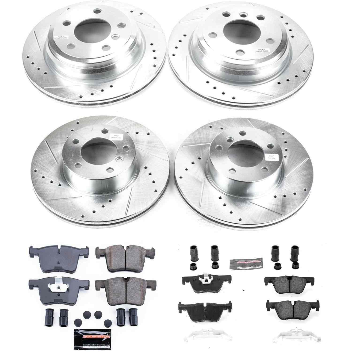 Power Stop 13-18 BMW 320i xDrive Front & Rear Z23 Evolution Sport Brake Kit