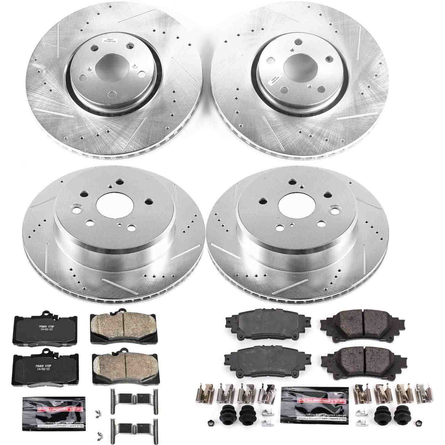 Power Stop 14-15 Lexus IS350 Front & Rear Z23 Evolution Sport Brake Kit