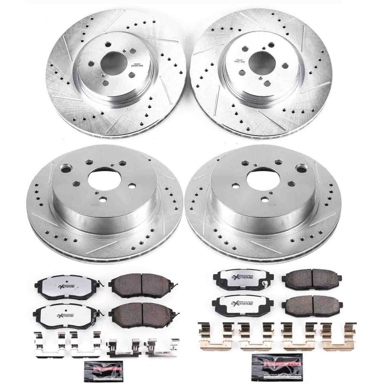 Power Stop 14-18 Subaru Forester Front & Rear Z26 Street Warrior Brake Kit