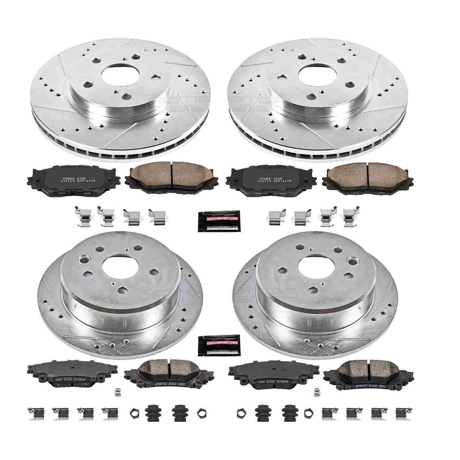 Power Stop 14-15 Lexus IS250 Front & Rear Z23 Evolution Sport Brake Kit
