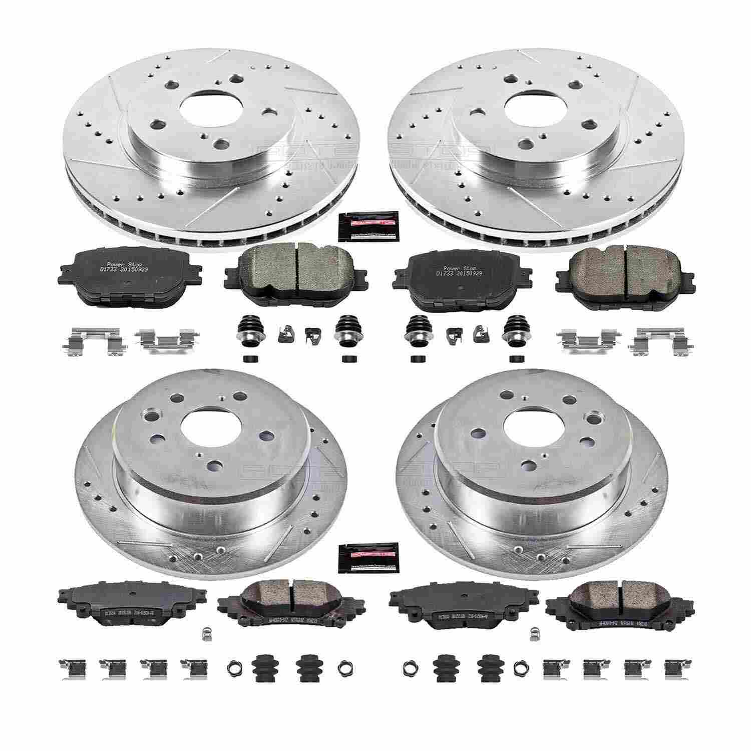 Power Stop 14-15 Lexus IS250 Front & Rear Z23 Evolution Sport Brake Kit