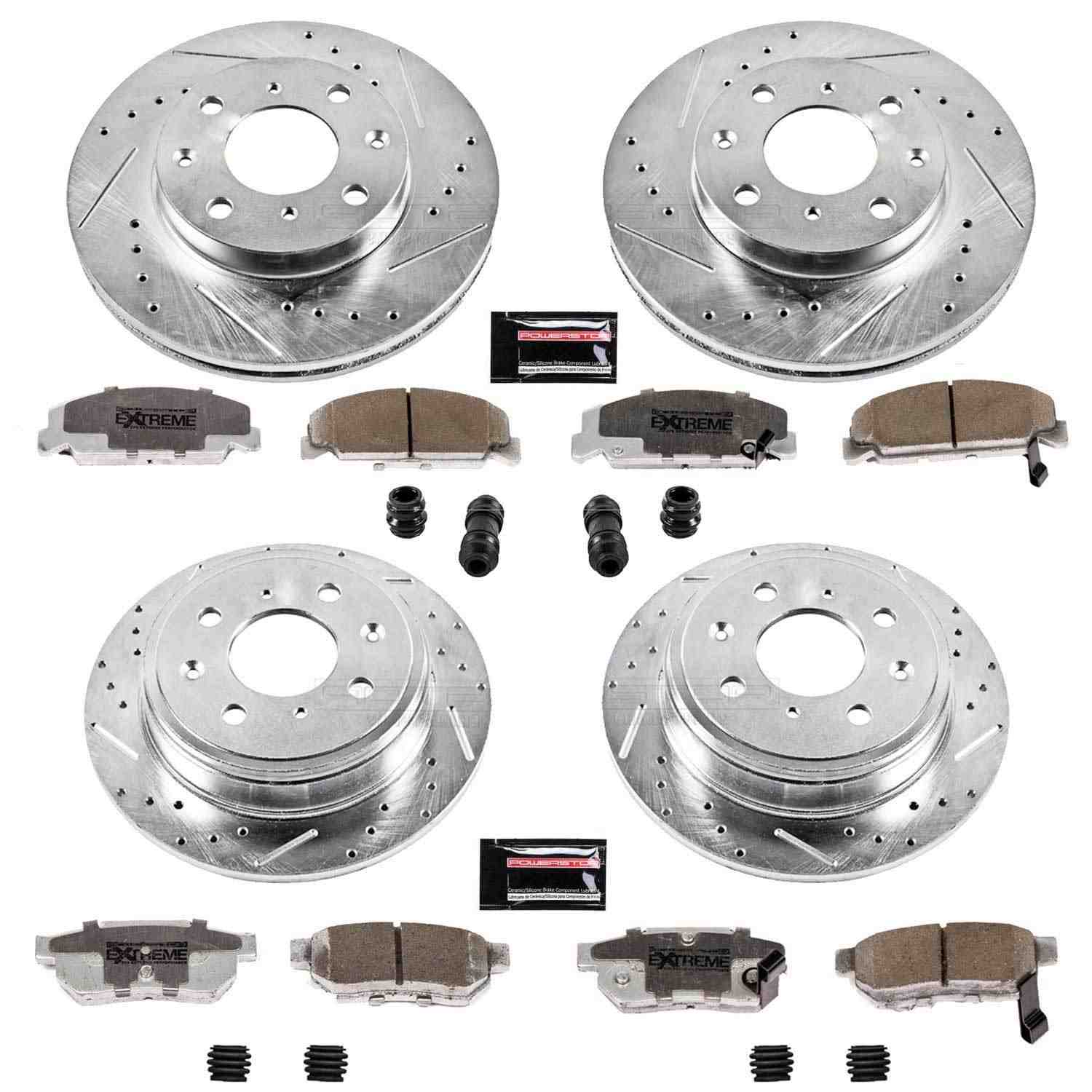 Power Stop 92-95 Honda Civic Front & Rear Z26 Street Warrior Brake Kit
