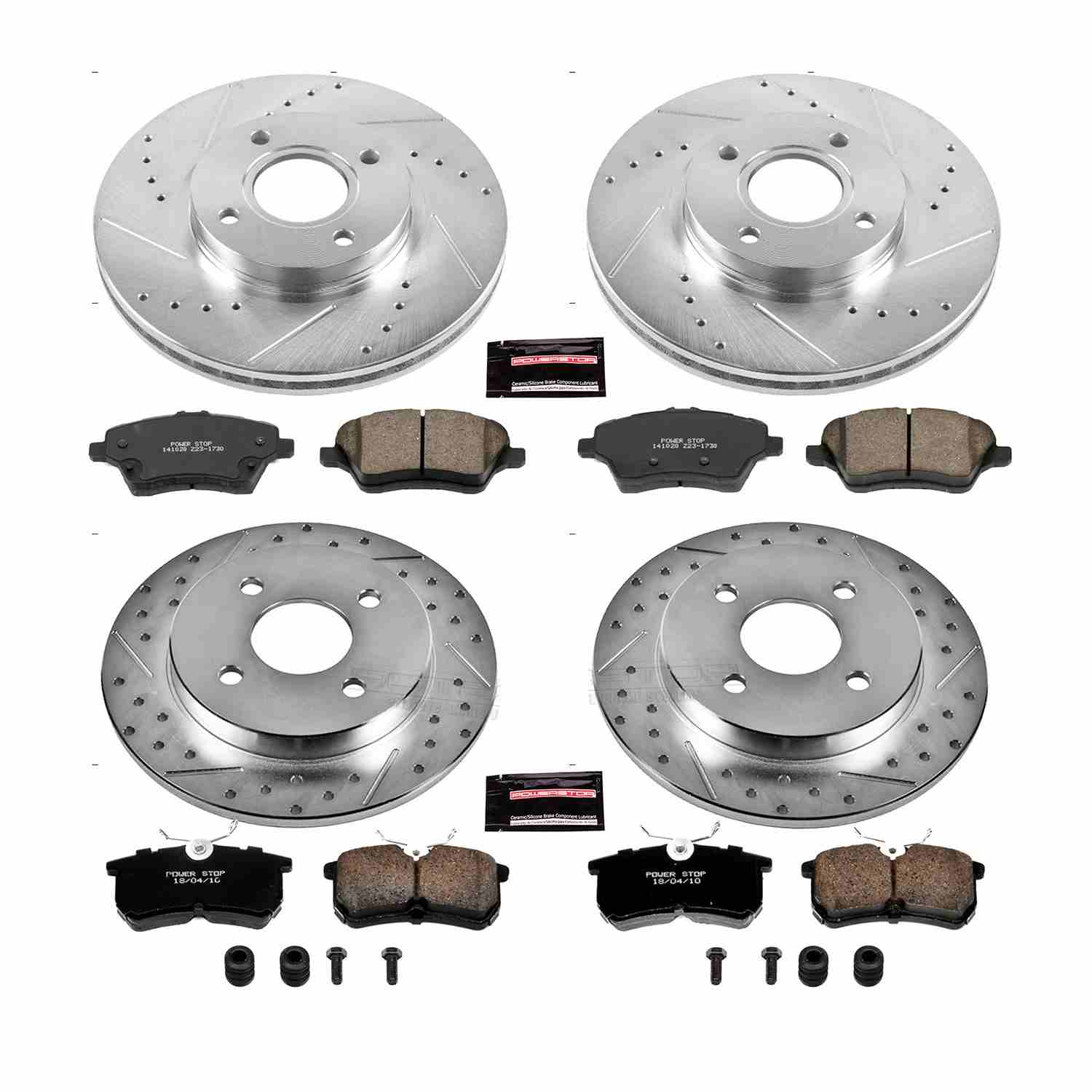 Power Stop 14-19 Ford Fiesta Front & Rear Z23 Evolution Sport Brake Kit