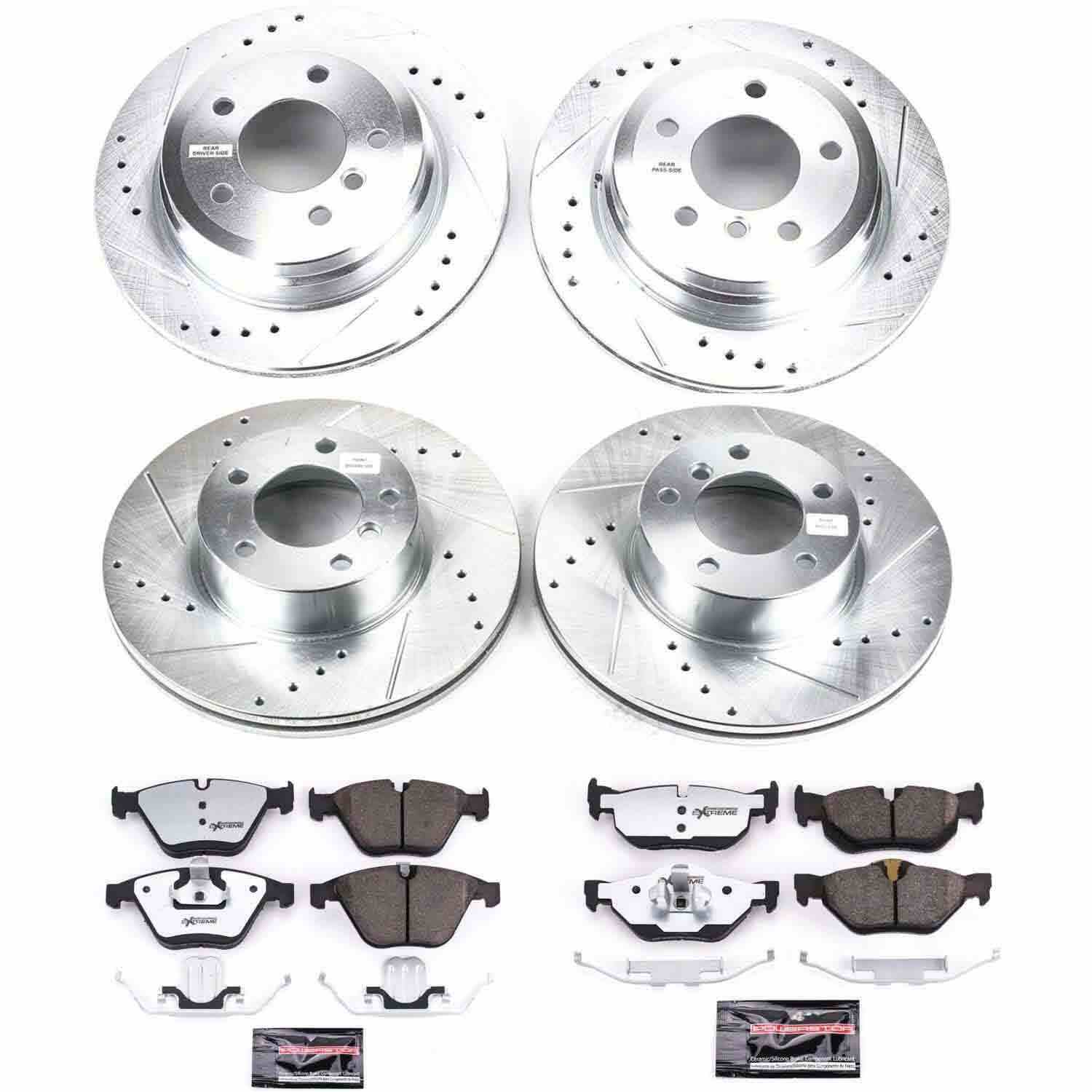 Power Stop 13-15 BMW X1 Front & Rear Z26 Street Warrior Brake Kit