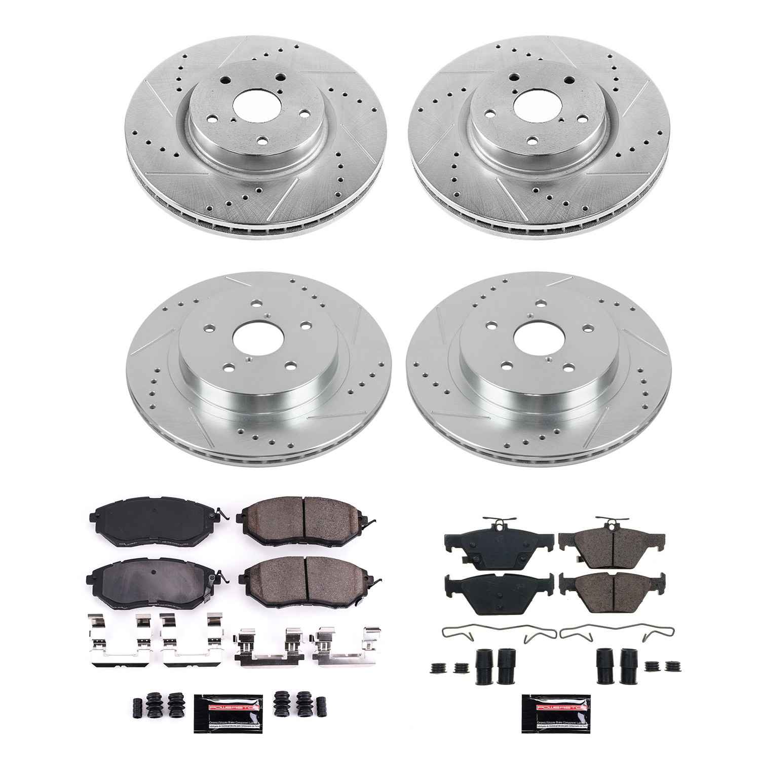 Power Stop 15-18 Subaru Legacy Front & Rear Z23 Evolution Sport Brake Kit