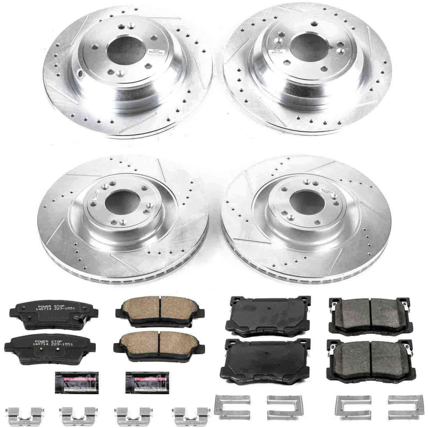 Power Stop 15-16 Hyundai Genesis Front & Rear Z23 Evolution Sport Brake Kit