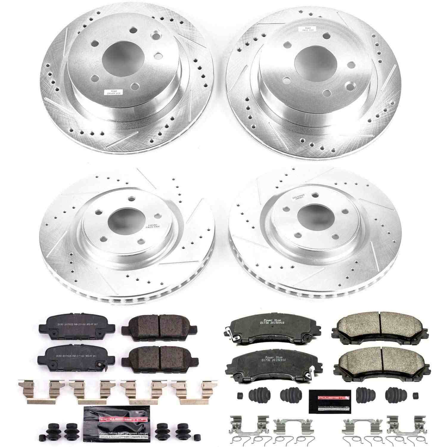 Power Stop 14-19 Nissan Rogue Front & Rear Z23 Evolution Sport Brake Kit