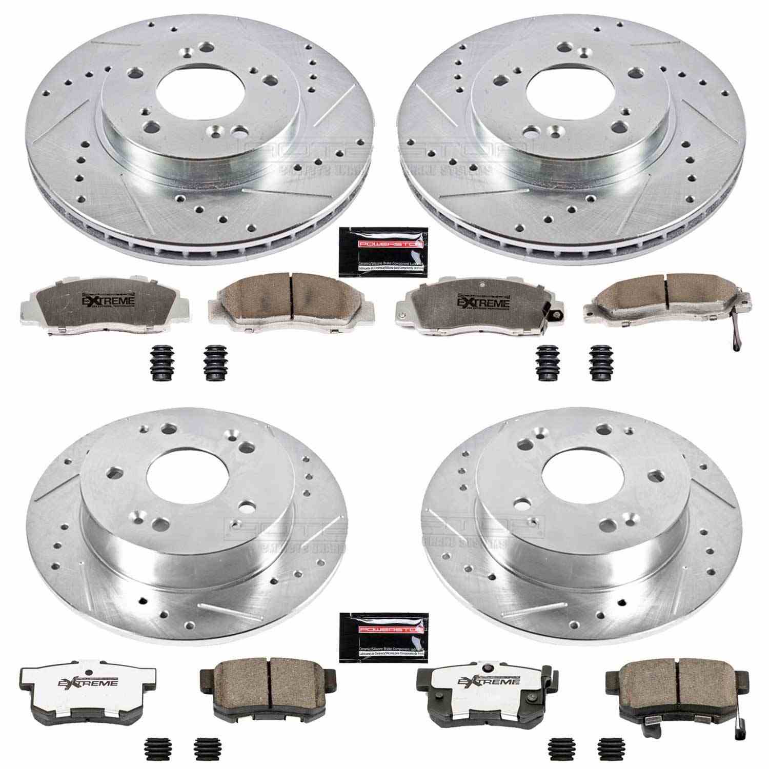 Power Stop 97-01 Acura Integra Front & Rear Z26 Street Warrior Brake Kit
