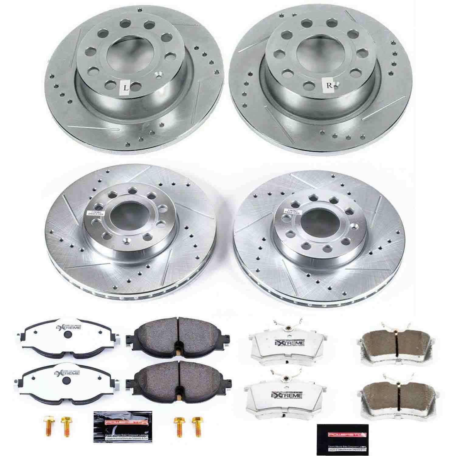 Power Stop 15-16 Volkswagen Golf Front & Rear Z26 Street Warrior Brake Kit