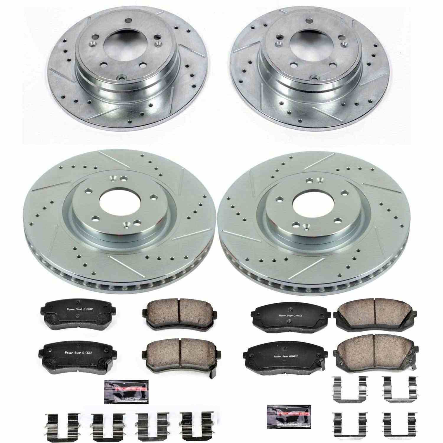 Power Stop 14-16 Kia Cadenza Front & Rear Z23 Evolution Sport Brake Kit