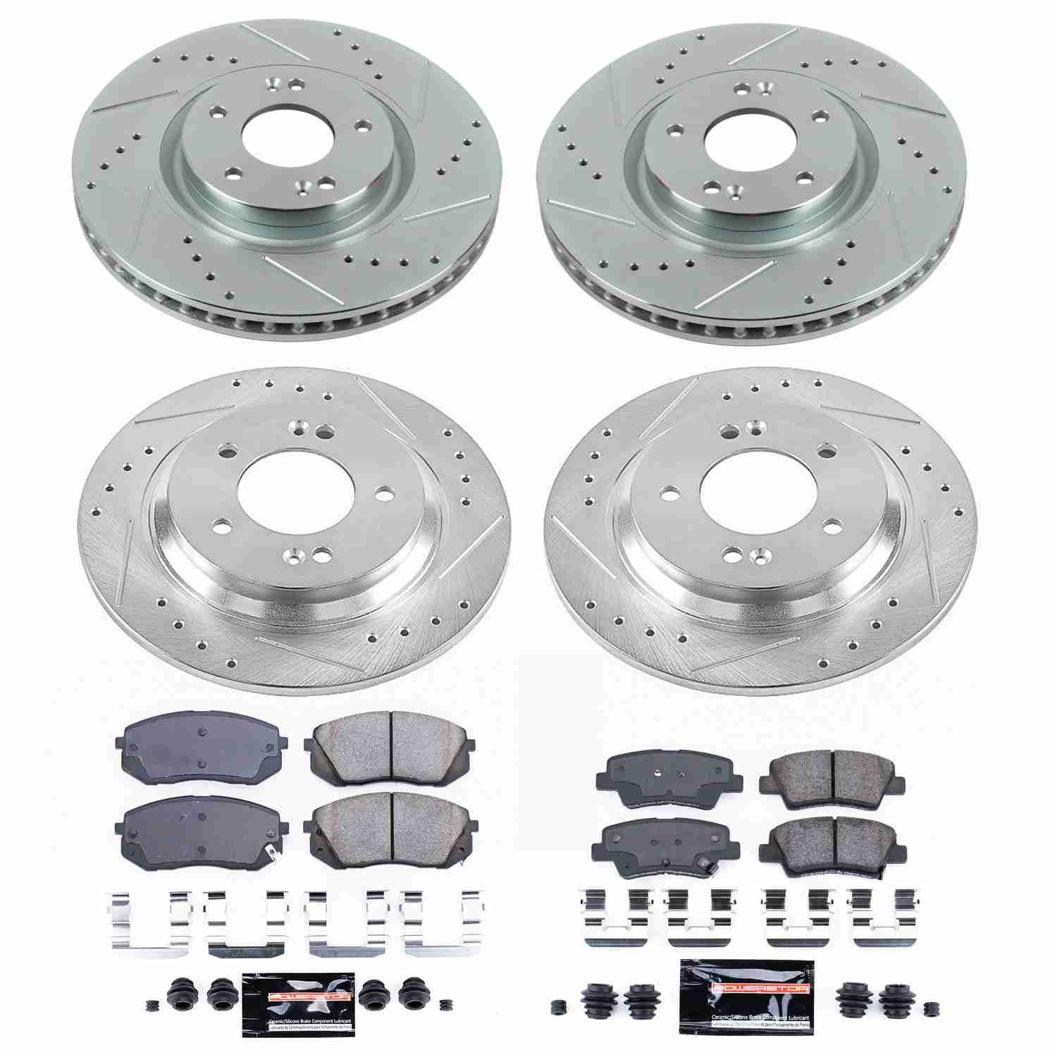 Power Stop 2015 Hyundai Sonata Front & Rear Z23 Evolution Sport Brake Kit