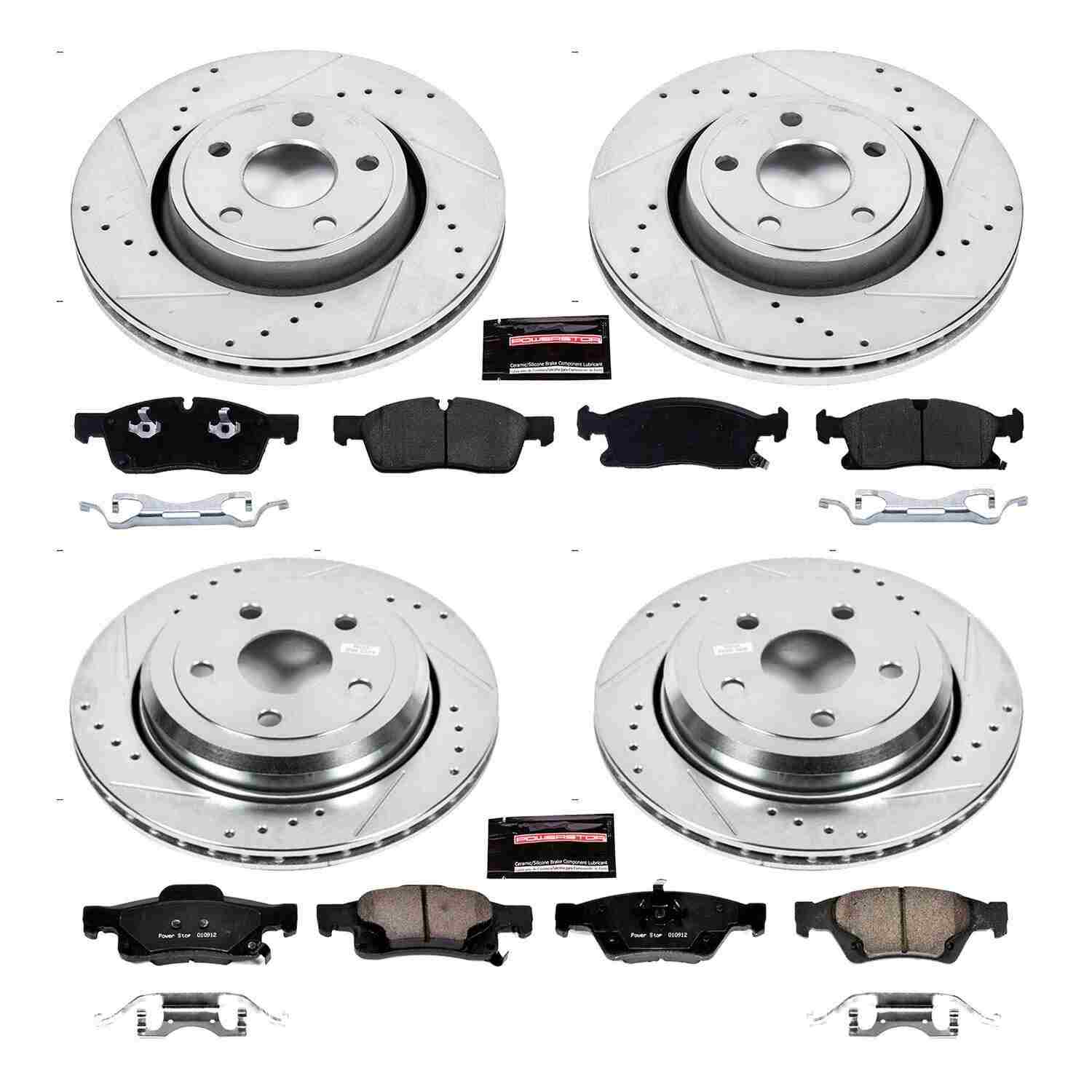 Power Stop 16-19 Jeep Grand Cherokee Front & Rear Z23 Evolution Sport Brake Kit