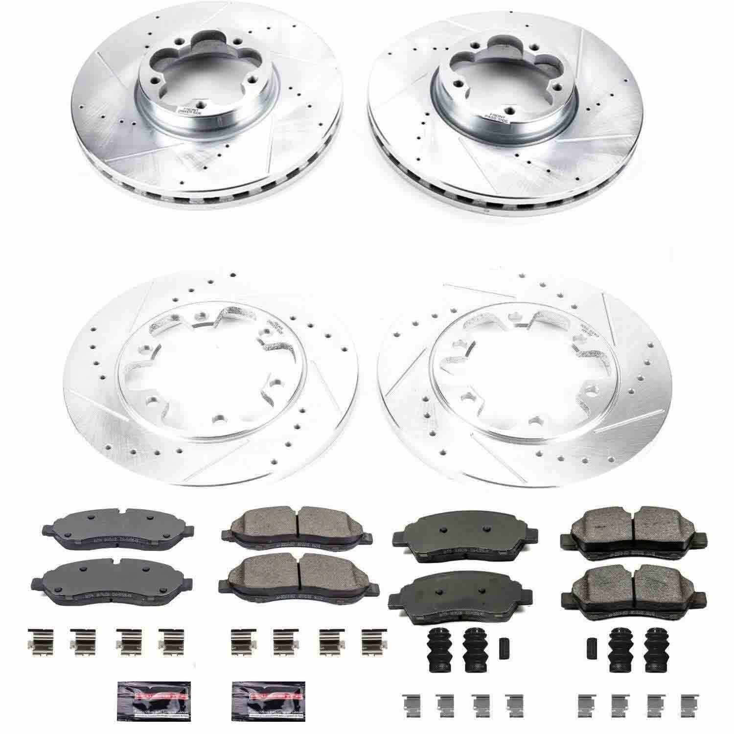 Power Stop 15-18 Ford Transit-350 HD Front & Rear Z23 Evolution Sport Brake Kit