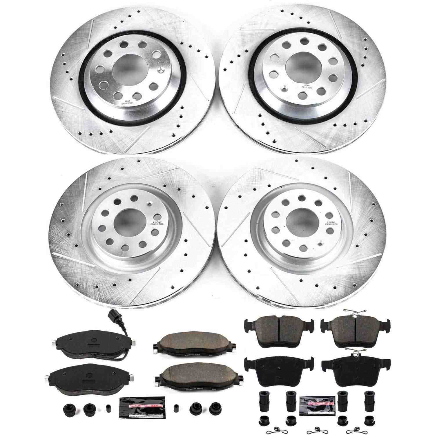 Power Stop 15-19 Volkswagen Golf R Front & Rear Z23 Evolution Sport Brake Kit