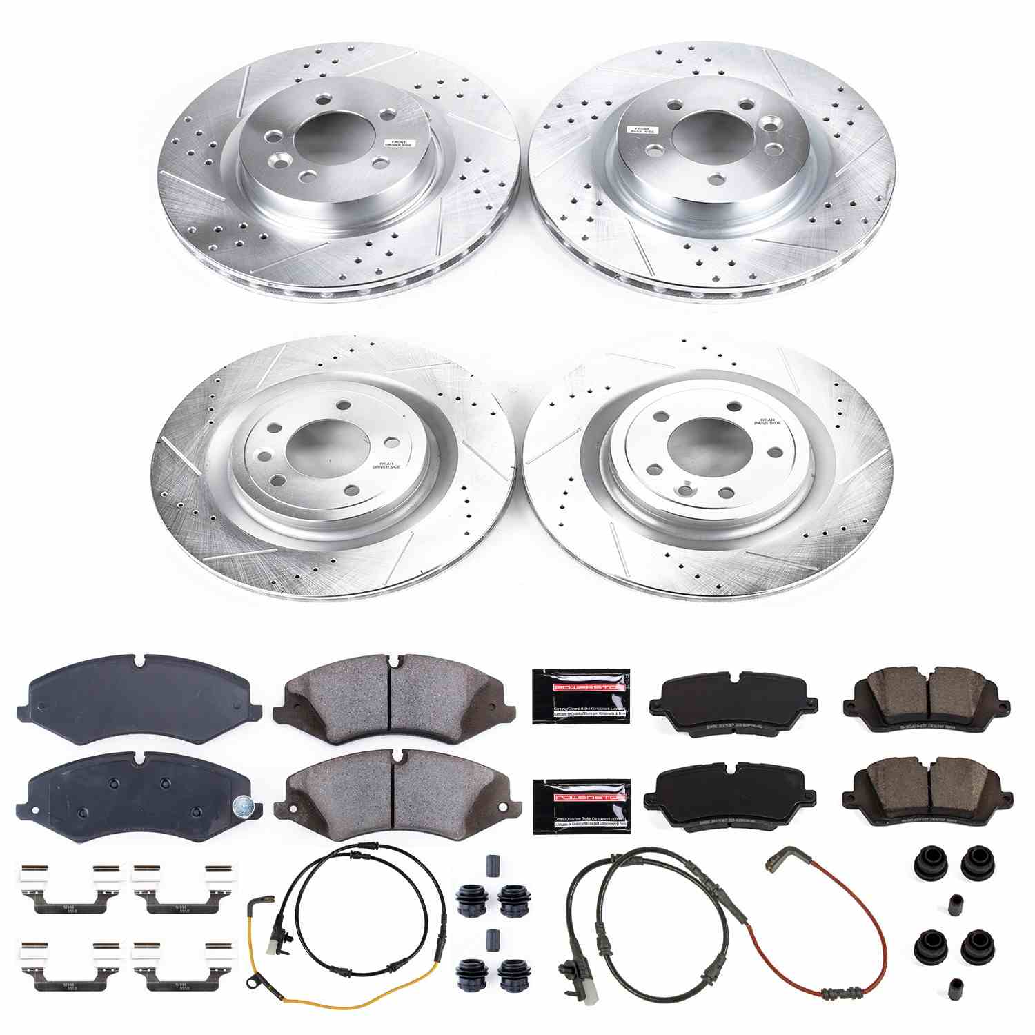 Power Stop 2017 Land Rover Discovery Front & Rear Z23 Evolution Sport Brake Kit