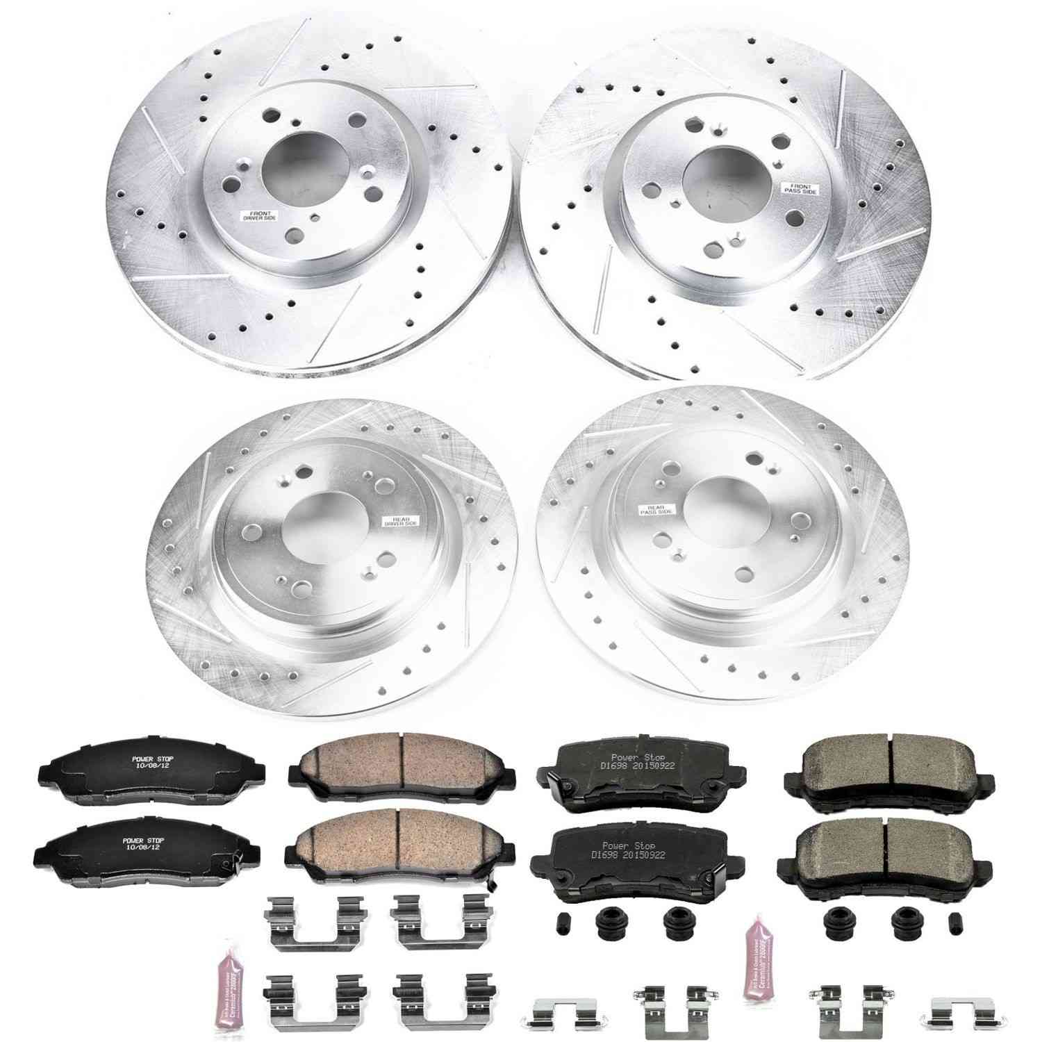 Power Stop 16-19 Acura RLX Front & Rear Z23 Evolution Sport Brake Kit