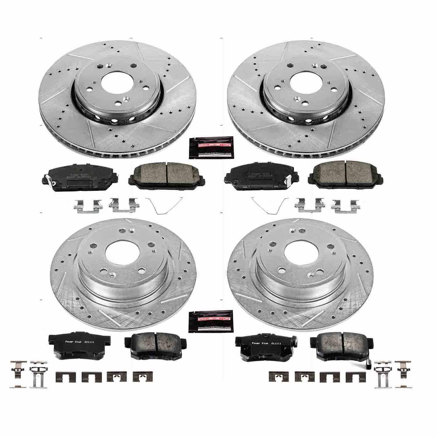 Power Stop 2016 Acura ILX Front & Rear Z23 Evolution Sport Brake Kit