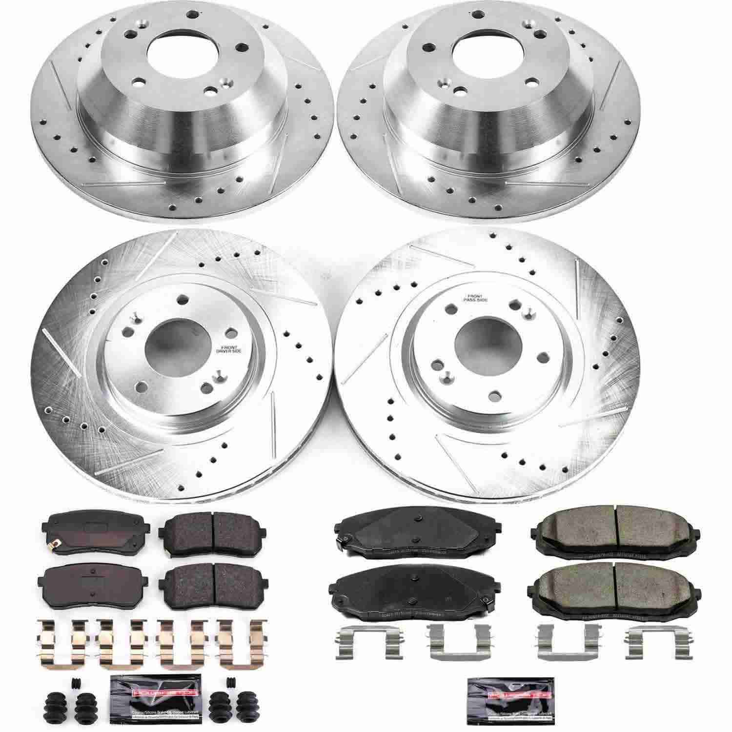 Power Stop 15-19 Kia Sedona Front & Rear Z23 Evolution Sport Brake Kit