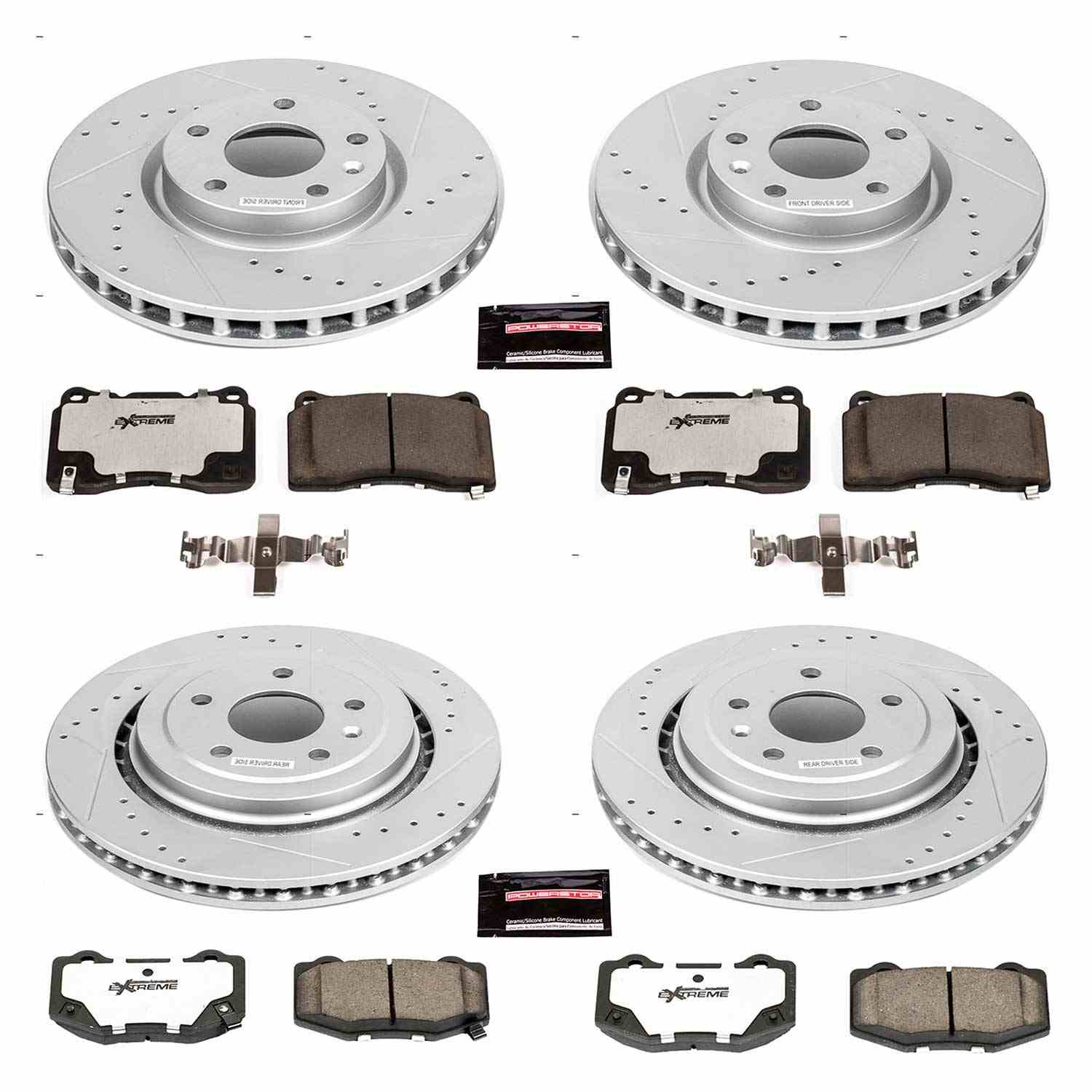 Power Stop 15-19 Chevrolet Corvette Front & Rear Z26 Street Warrior Brake Kit