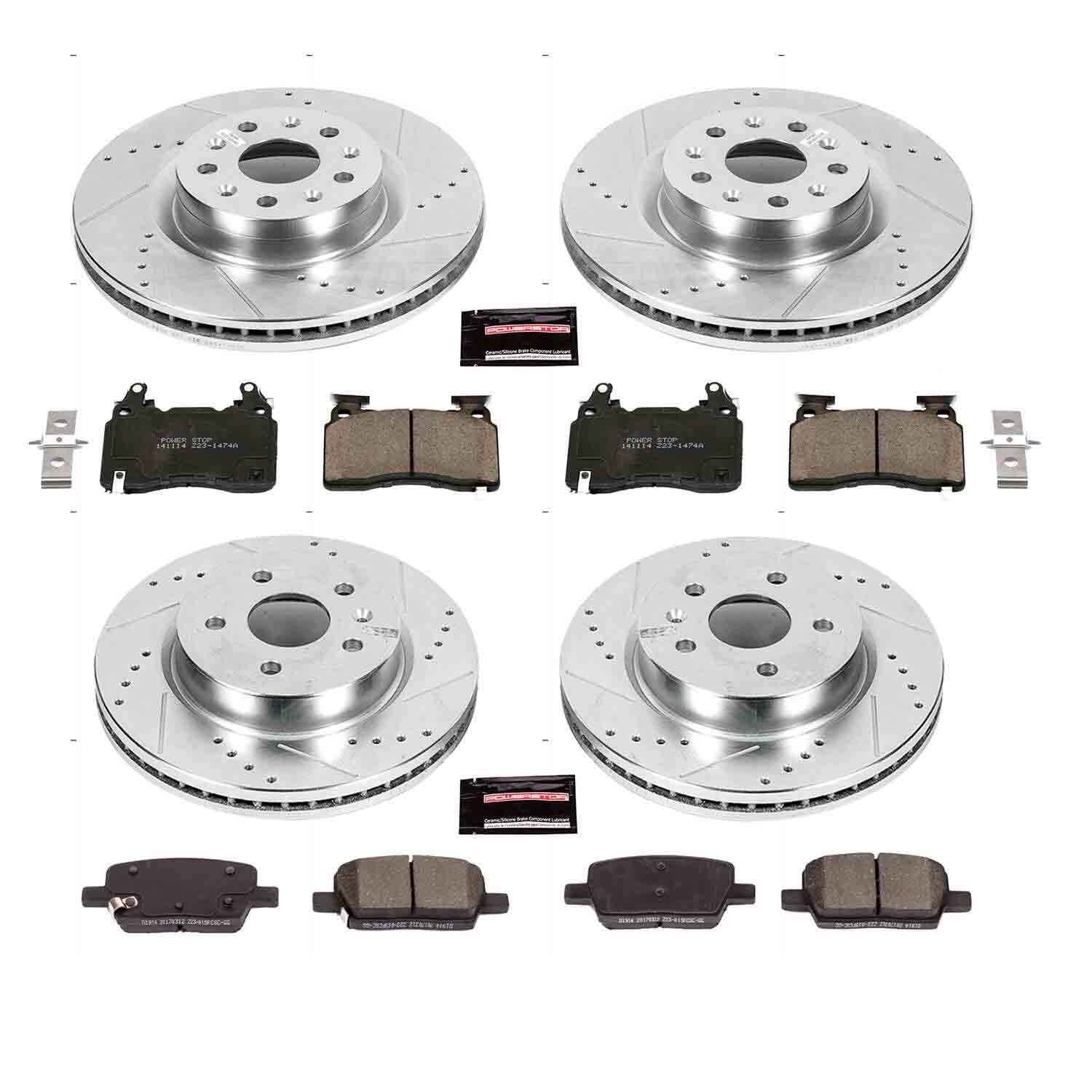 Power Stop 16-18 Cadillac CT6 Front & Rear Z23 Evolution Sport Brake Kit