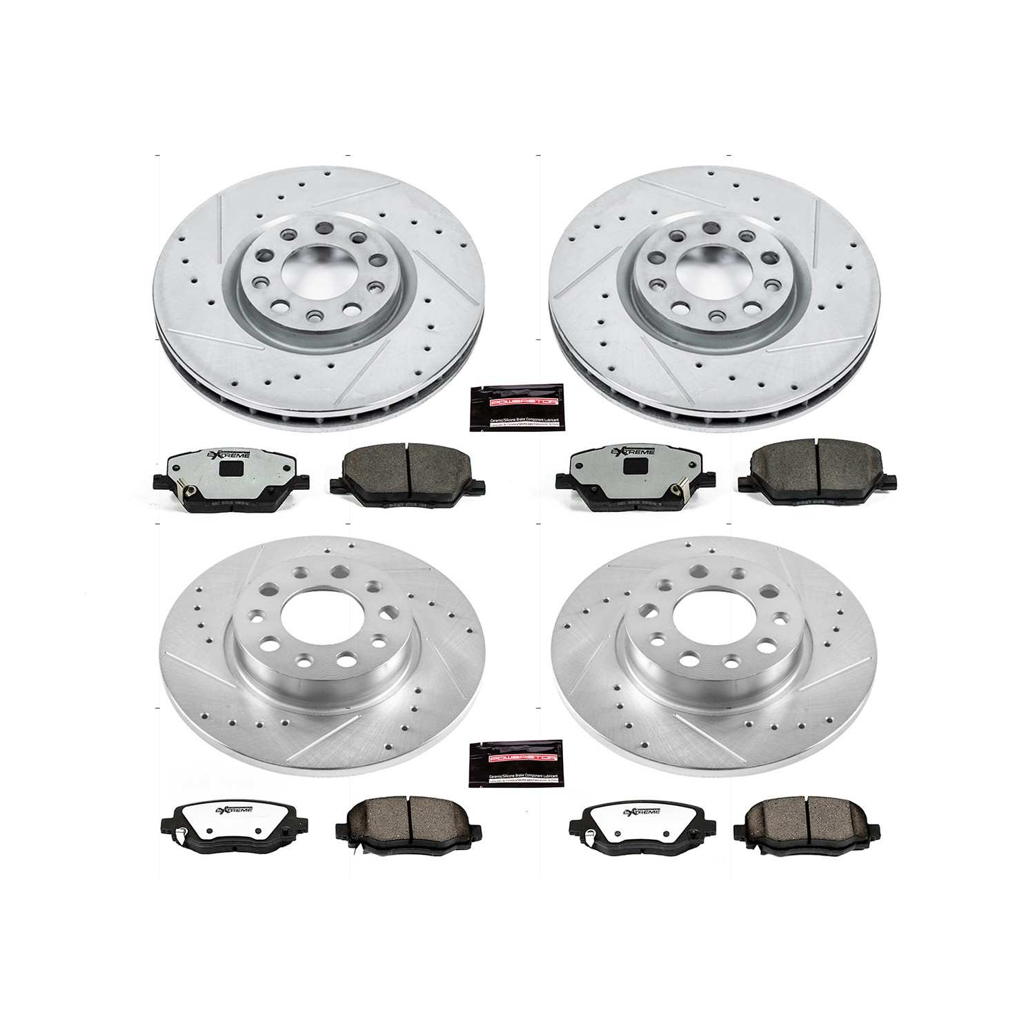Power Stop 16-18 Fiat 500X Front & Rear Z36 Truck & Tow Brake Kit