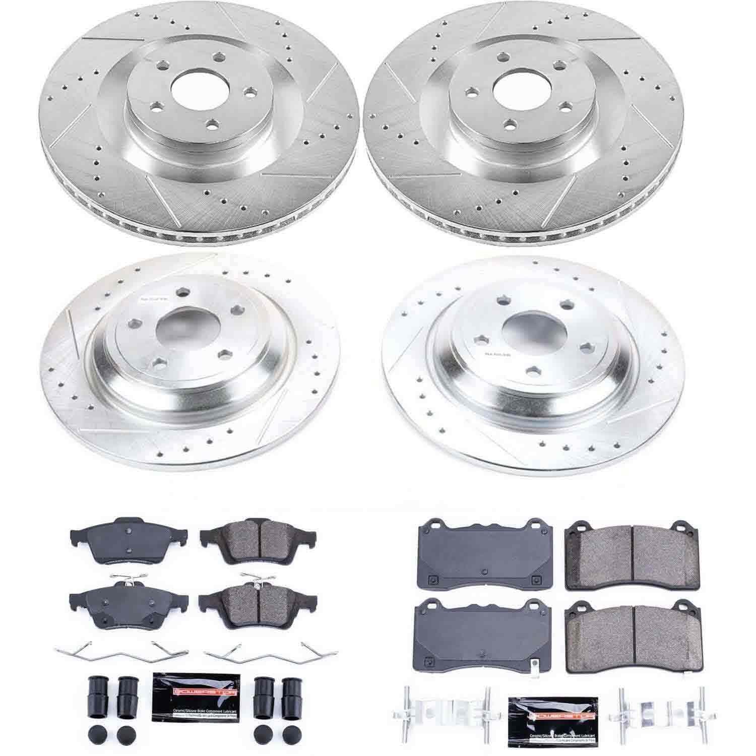 Power Stop 16-18 Ford Focus Front & Rear Z23 Evolution Sport Brake Kit