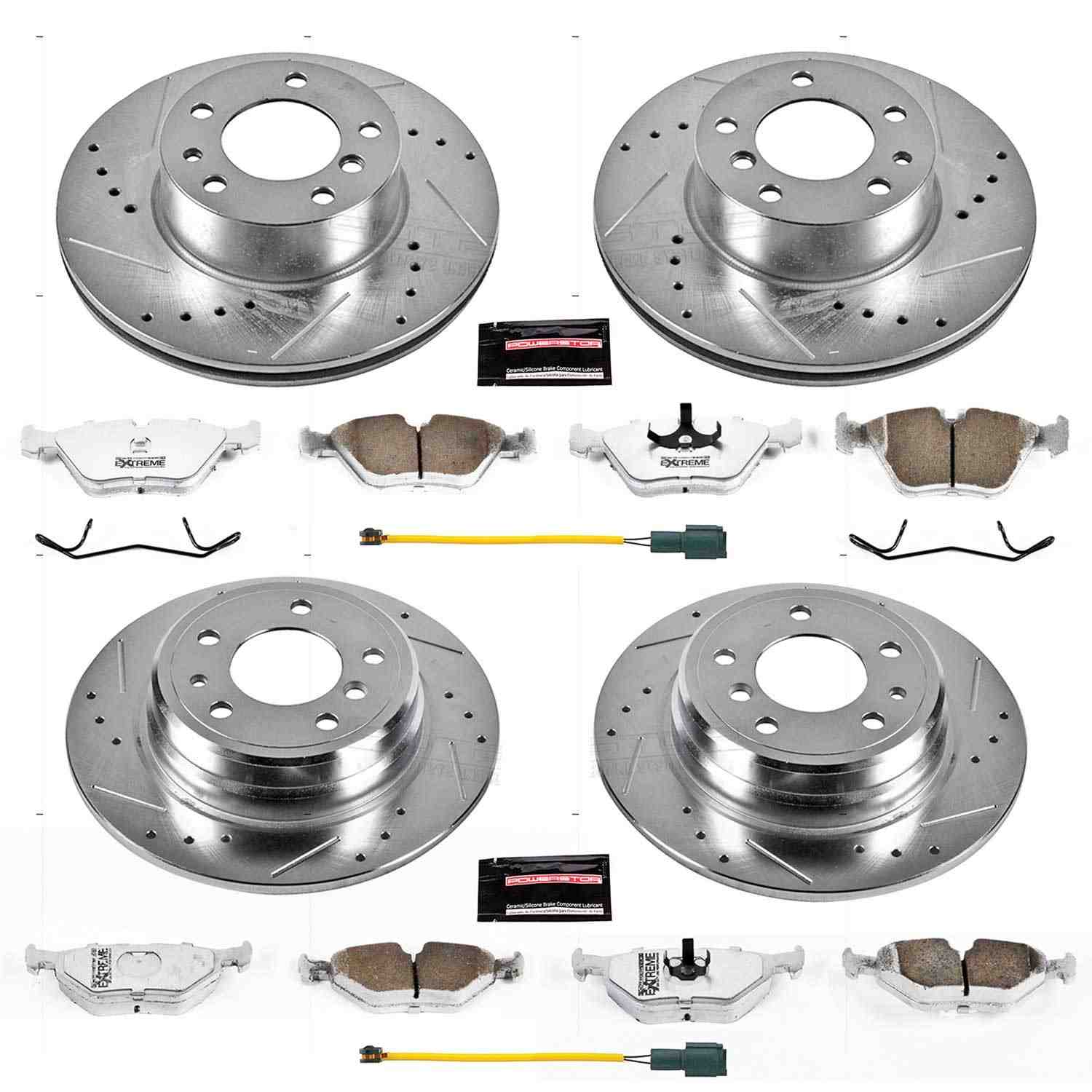 Power Stop 1989 BMW 525i Front & Rear Z26 Street Warrior Brake Kit