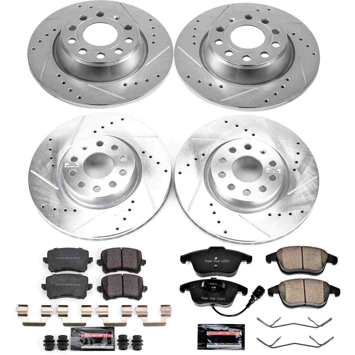 Power Stop 2015 Audi Q3 Front & Rear Z23 Evolution Sport Brake Kit