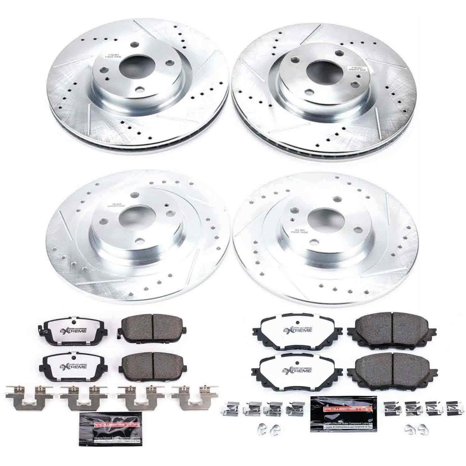 Power Stop 17-19 Fiat 124 Spider Front & Rear Z26 Street Warrior Brake Kit