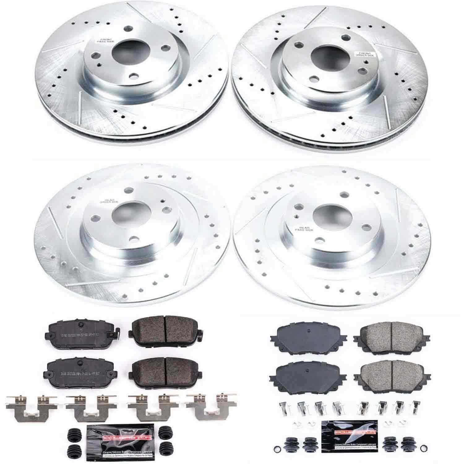 Power Stop 17-19 Fiat 124 Spider Front & Rear Z23 Evolution Sport Brake Kit